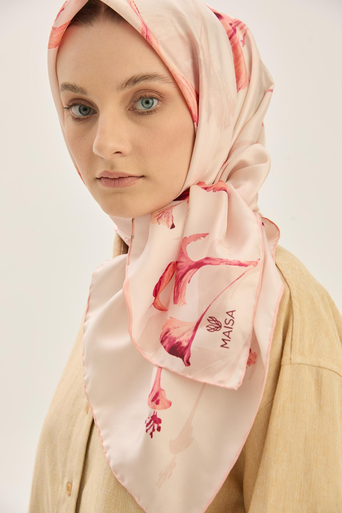 EFLİN TİVİL İPEK EŞARP 90*90 CM - TURUNCU