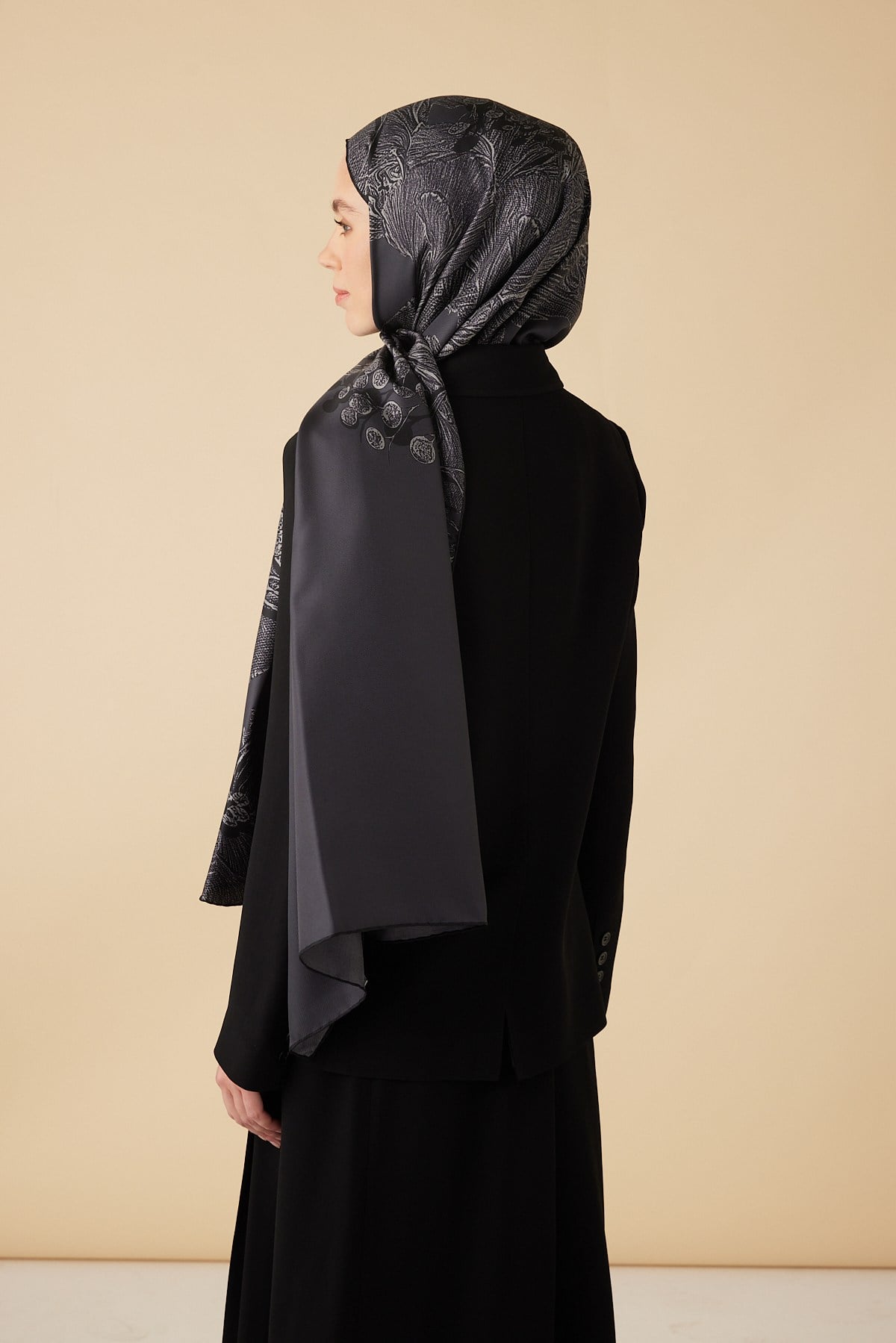 EFNA MULBERRY İPEK ŞAL 70*190 CM - ANTRASİT