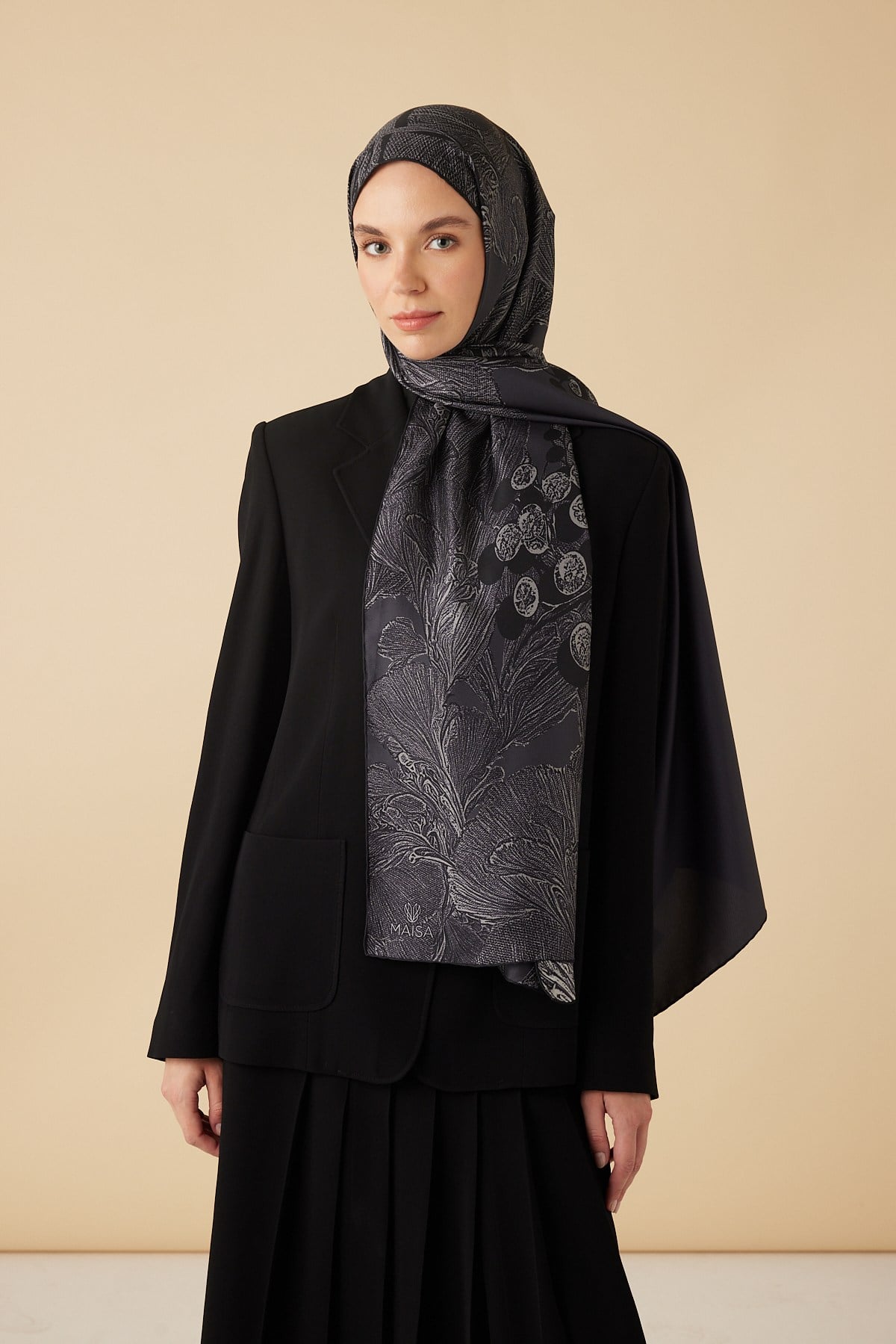 EFNA MULBERRY İPEK ŞAL 70*190 CM - ANTRASİT