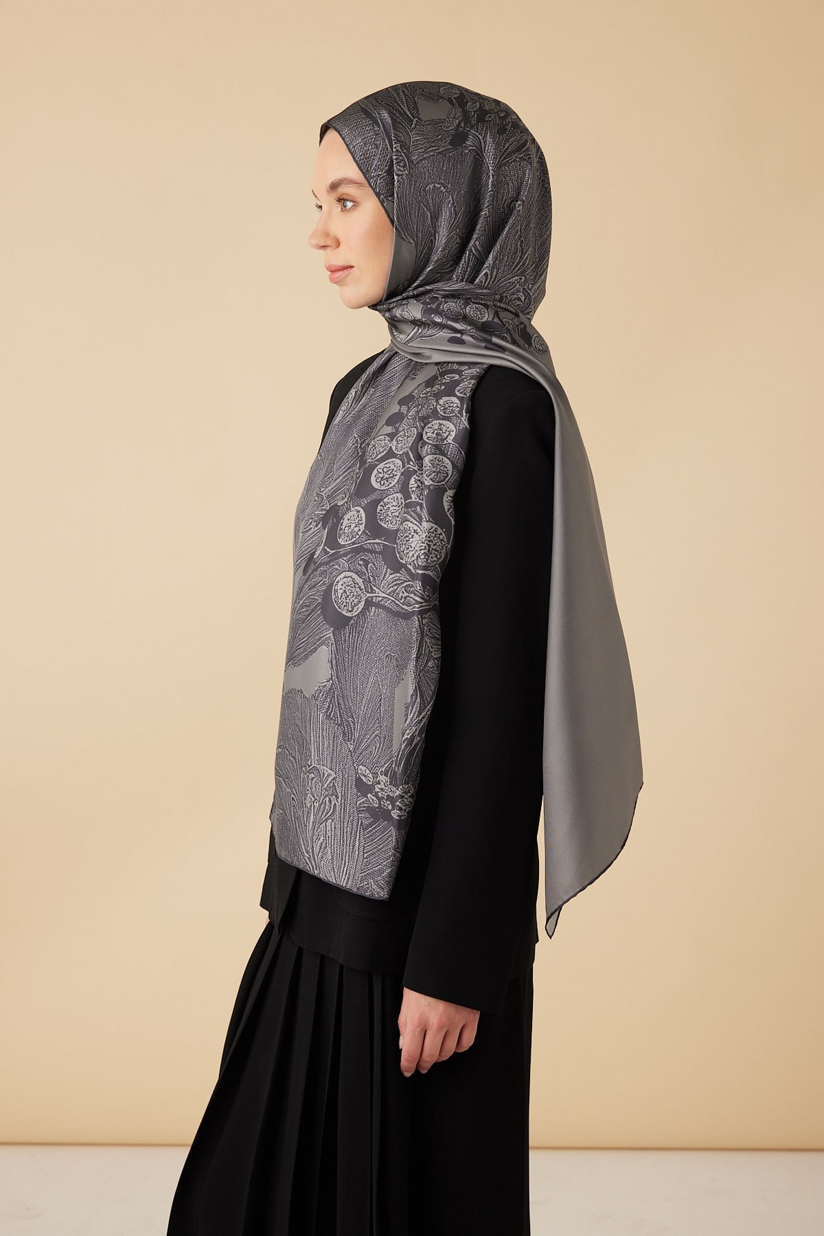 EFNA MULBERRY İPEK ŞAL 70*190 CM - GRİ