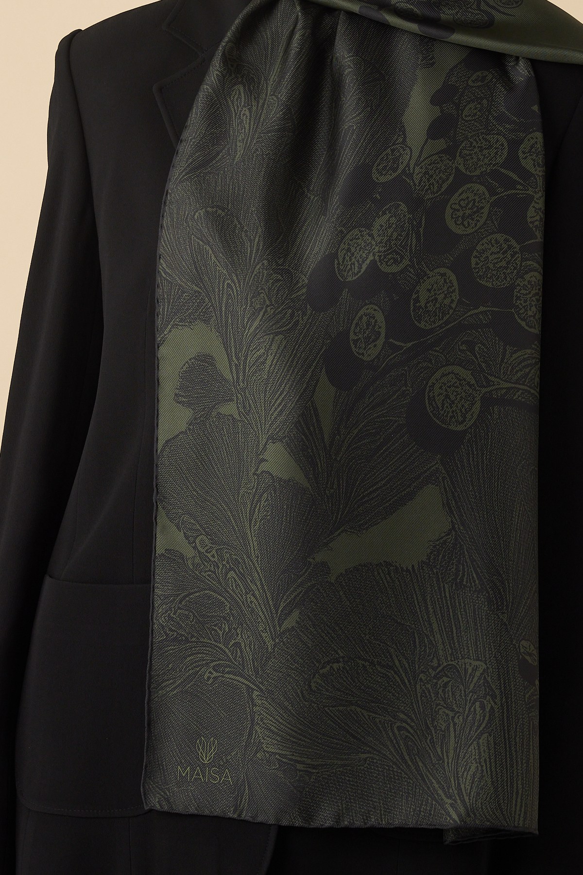 EFNA MULBERRY İPEK ŞAL 70*190 CM - YEŞİL