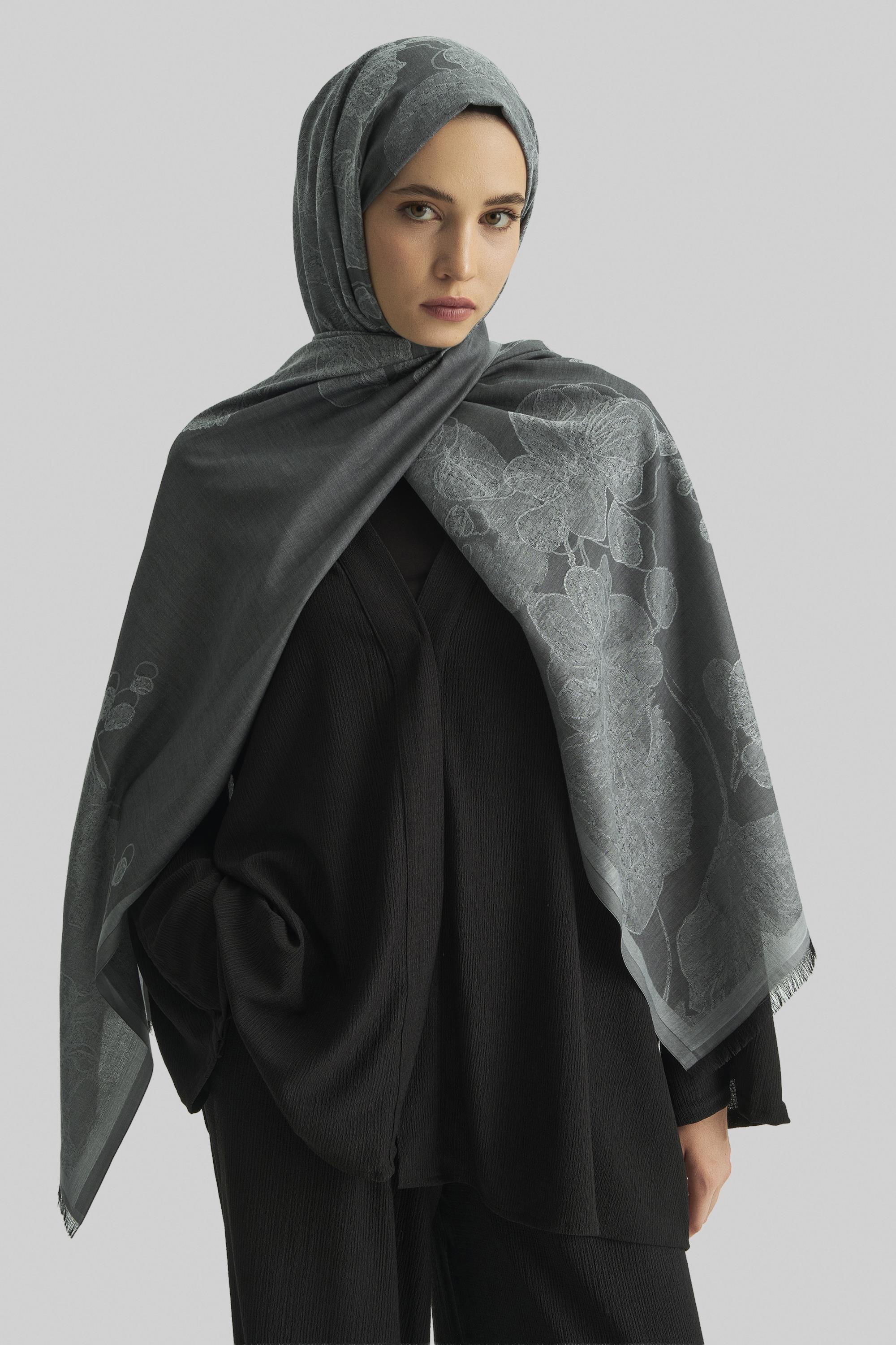 EFRAZ PAMUK İPEK ŞAL-ANTRASİT