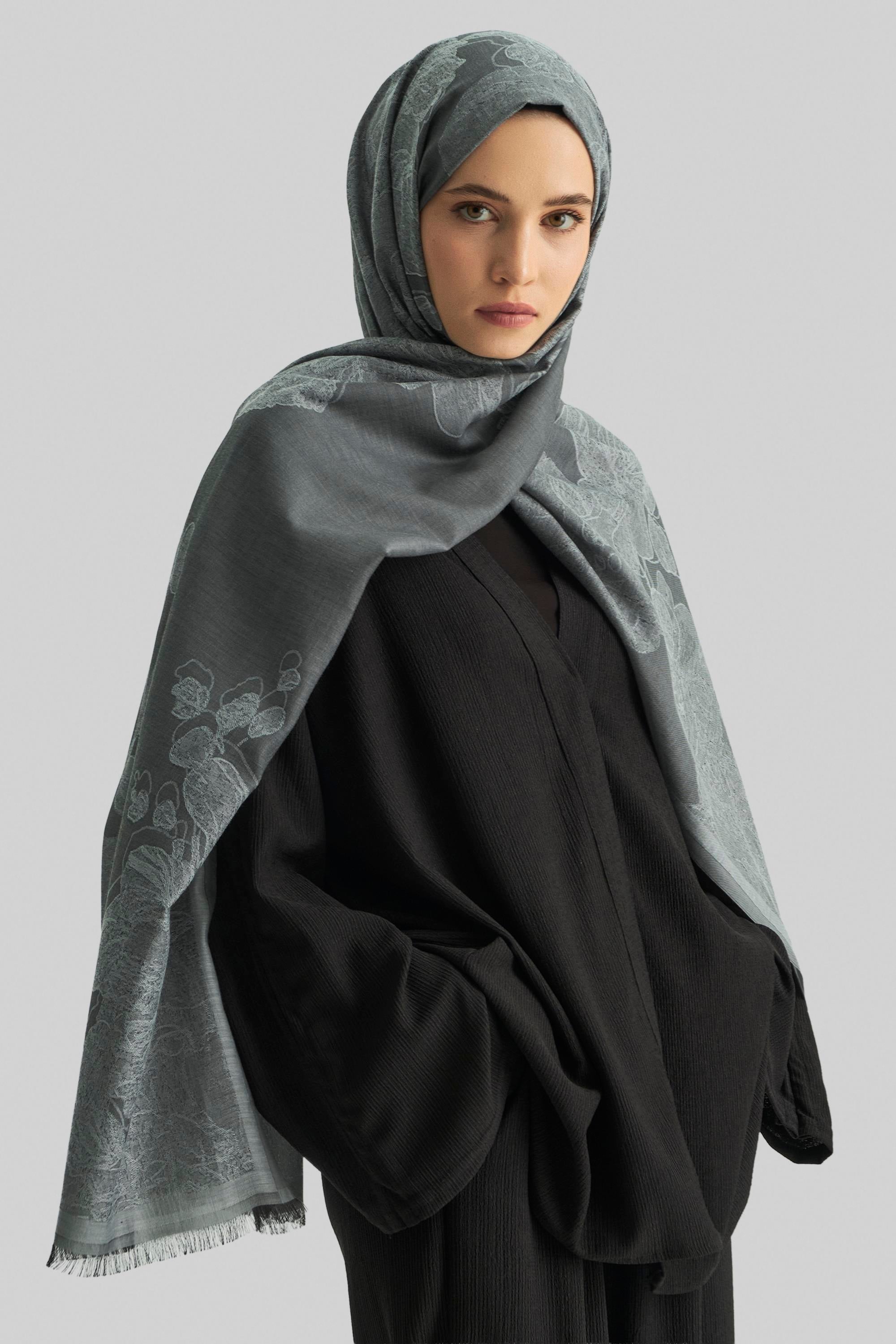 EFRAZ PAMUK İPEK ŞAL-ANTRASİT