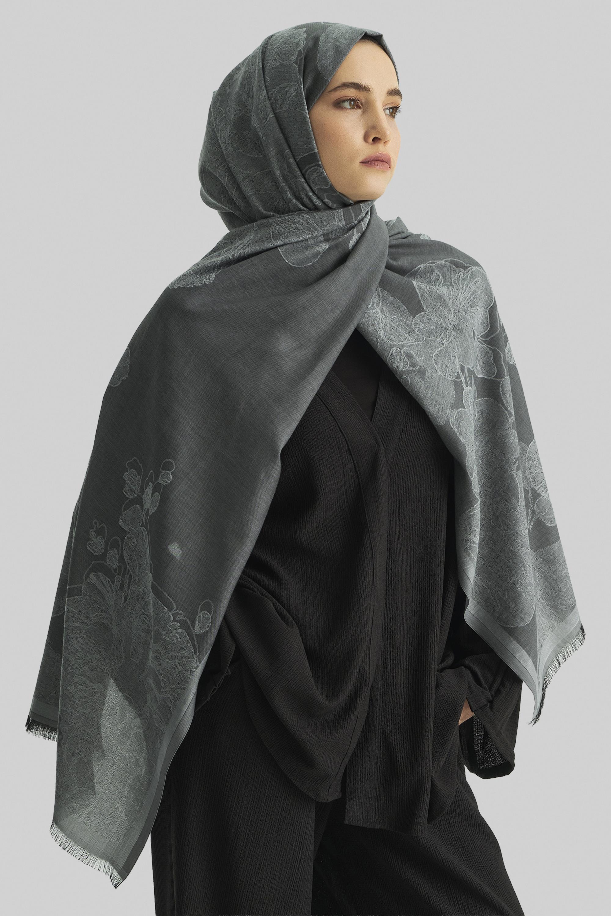 EFRAZ PAMUK İPEK ŞAL-ANTRASİT