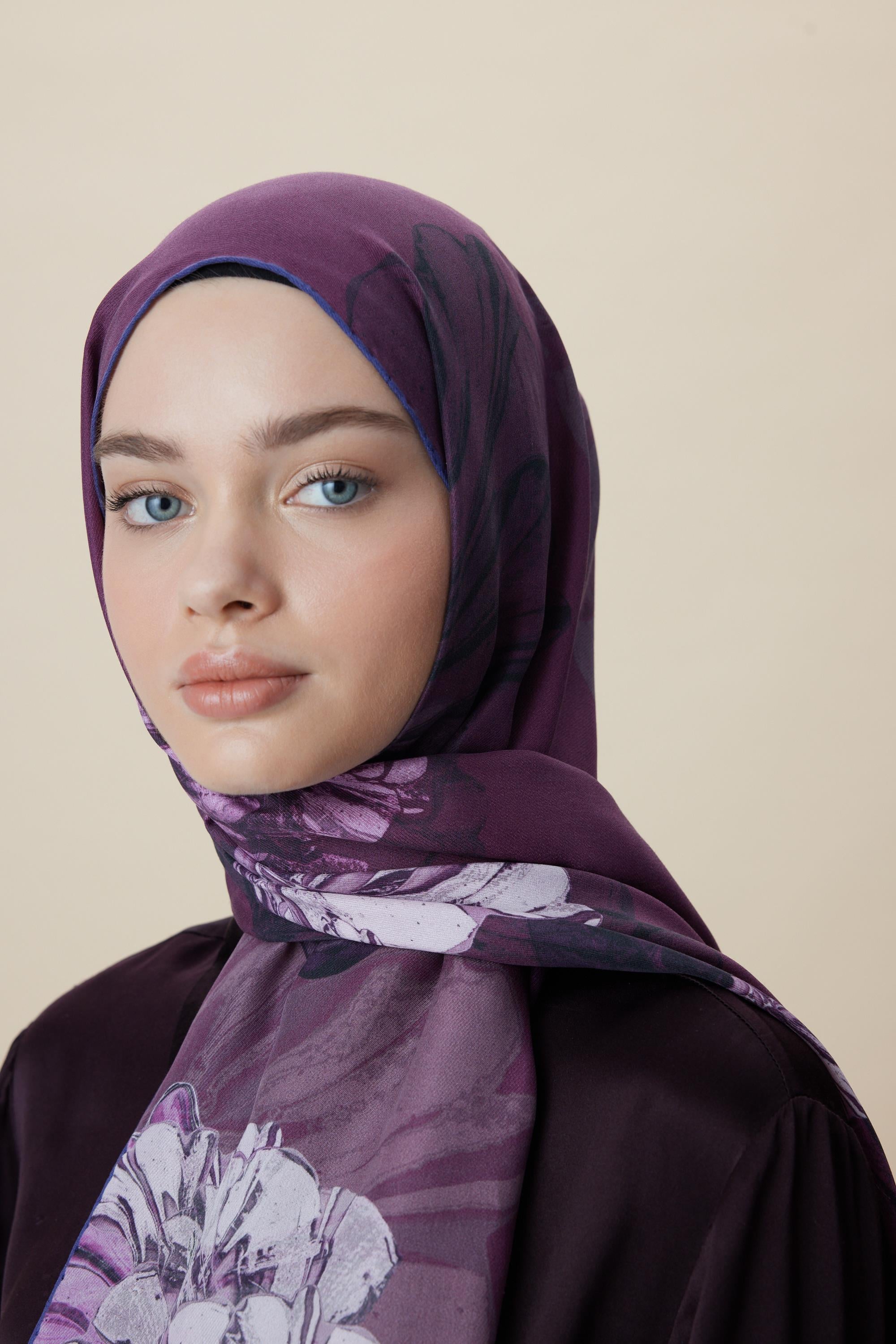 EZGİN PAMUK İPEK ŞAL 70*190 CM - MOR