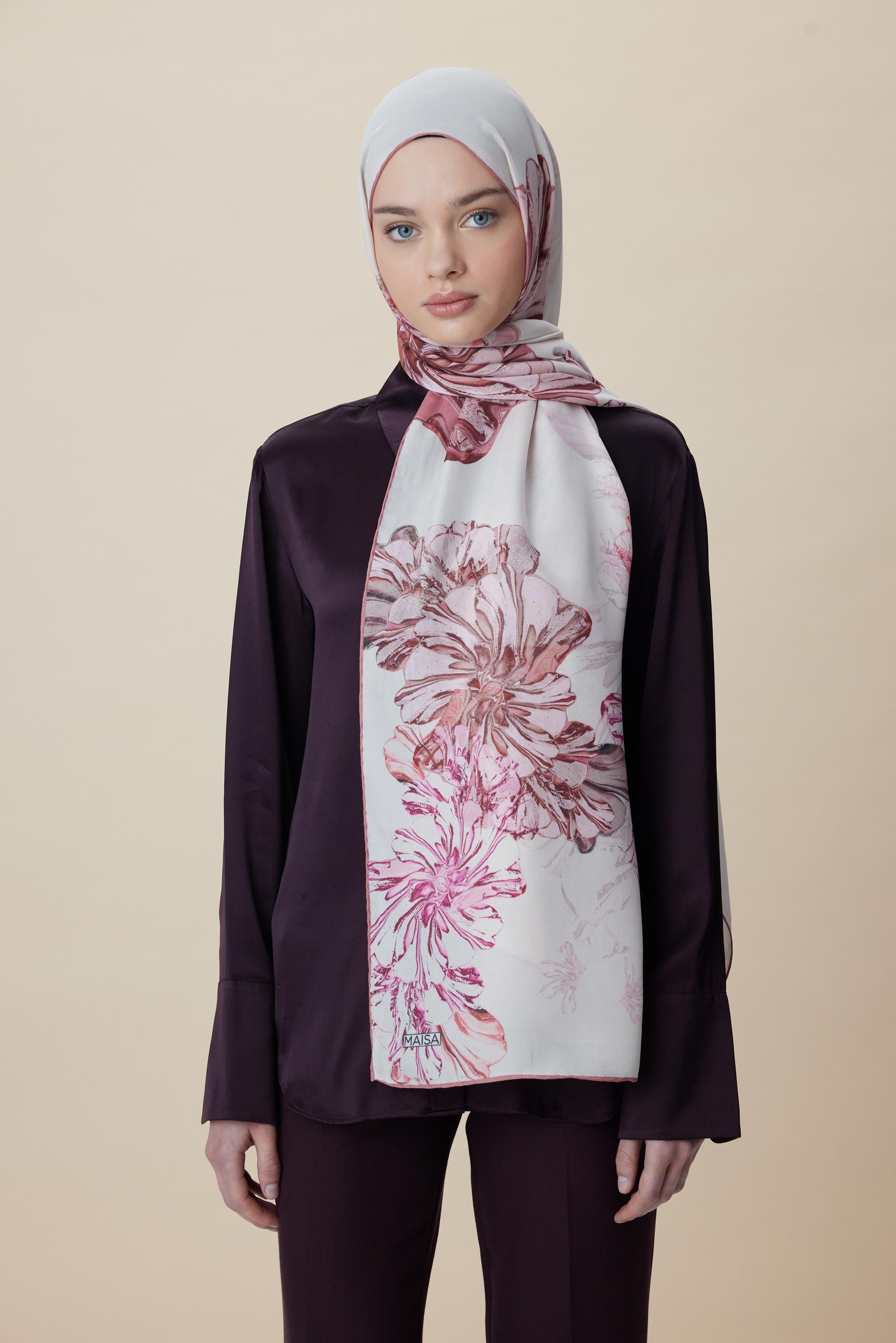 EZGİN PAMUK İPEK ŞAL 70*190 CM - PUDRA PEMBE