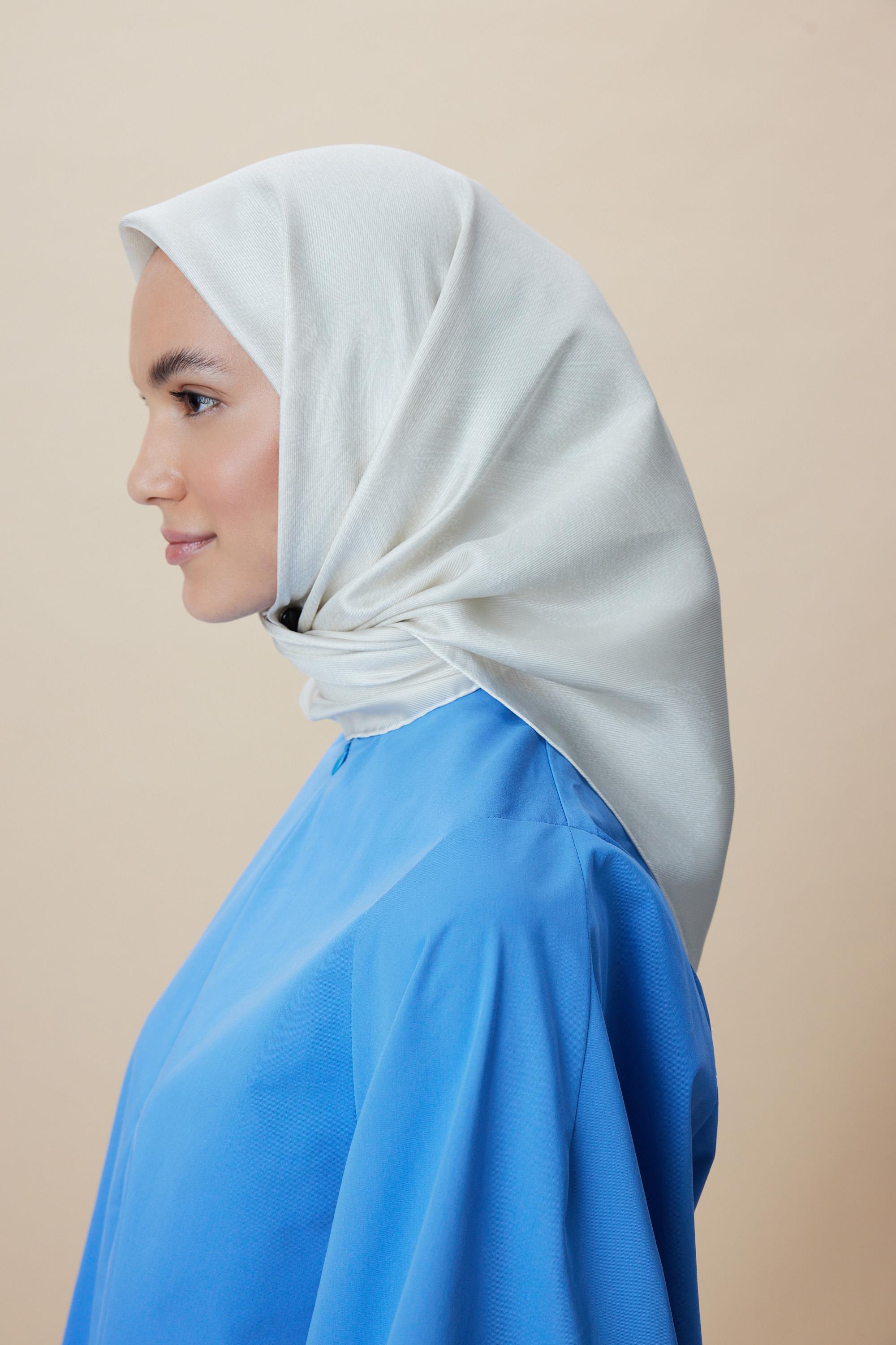 FARAH MULBERRY İPEK EŞARP 90*90 CM - AÇIK GRİ