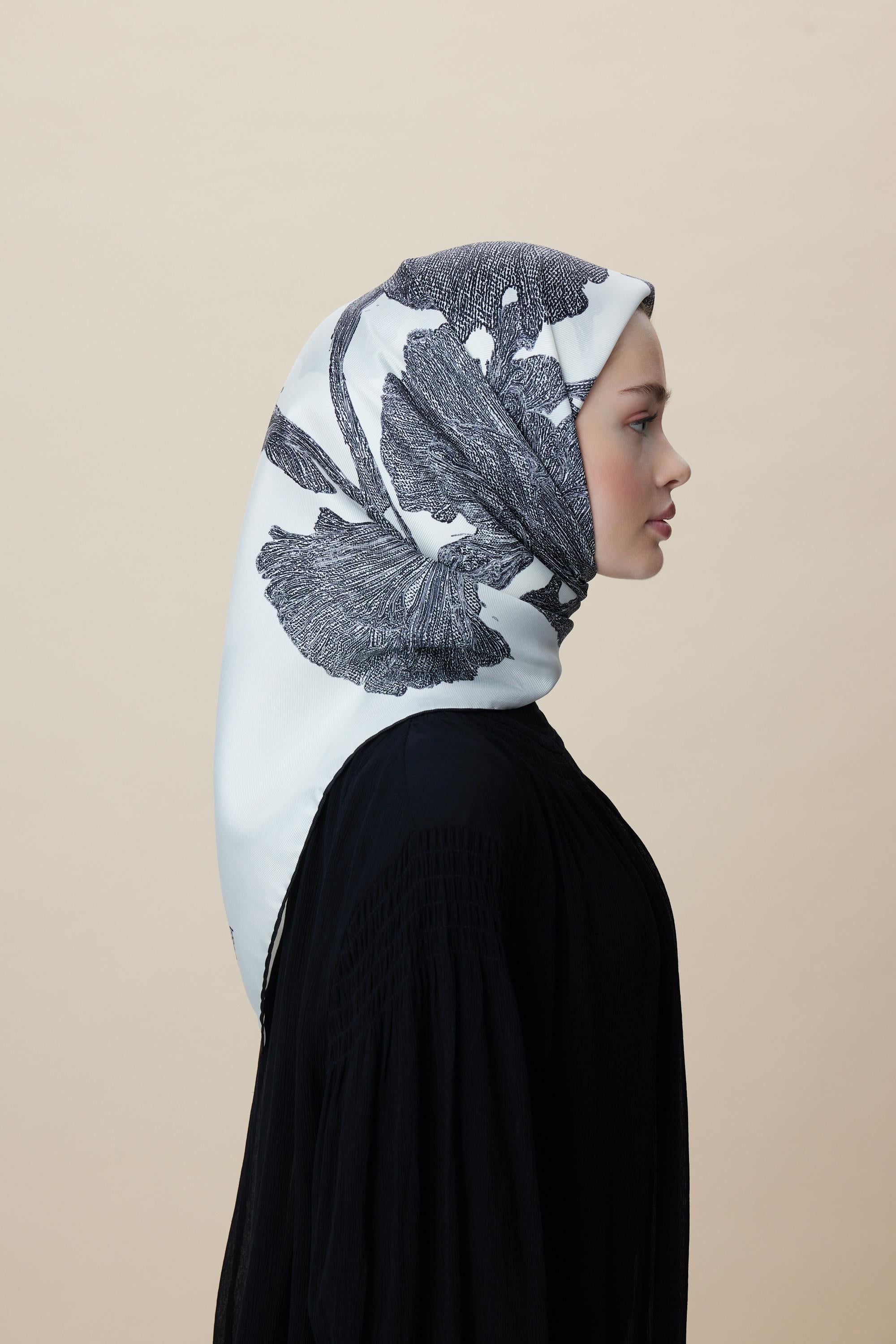 FARAH MULBERRY İPEK EŞARP 90*90 CM - DUMAN