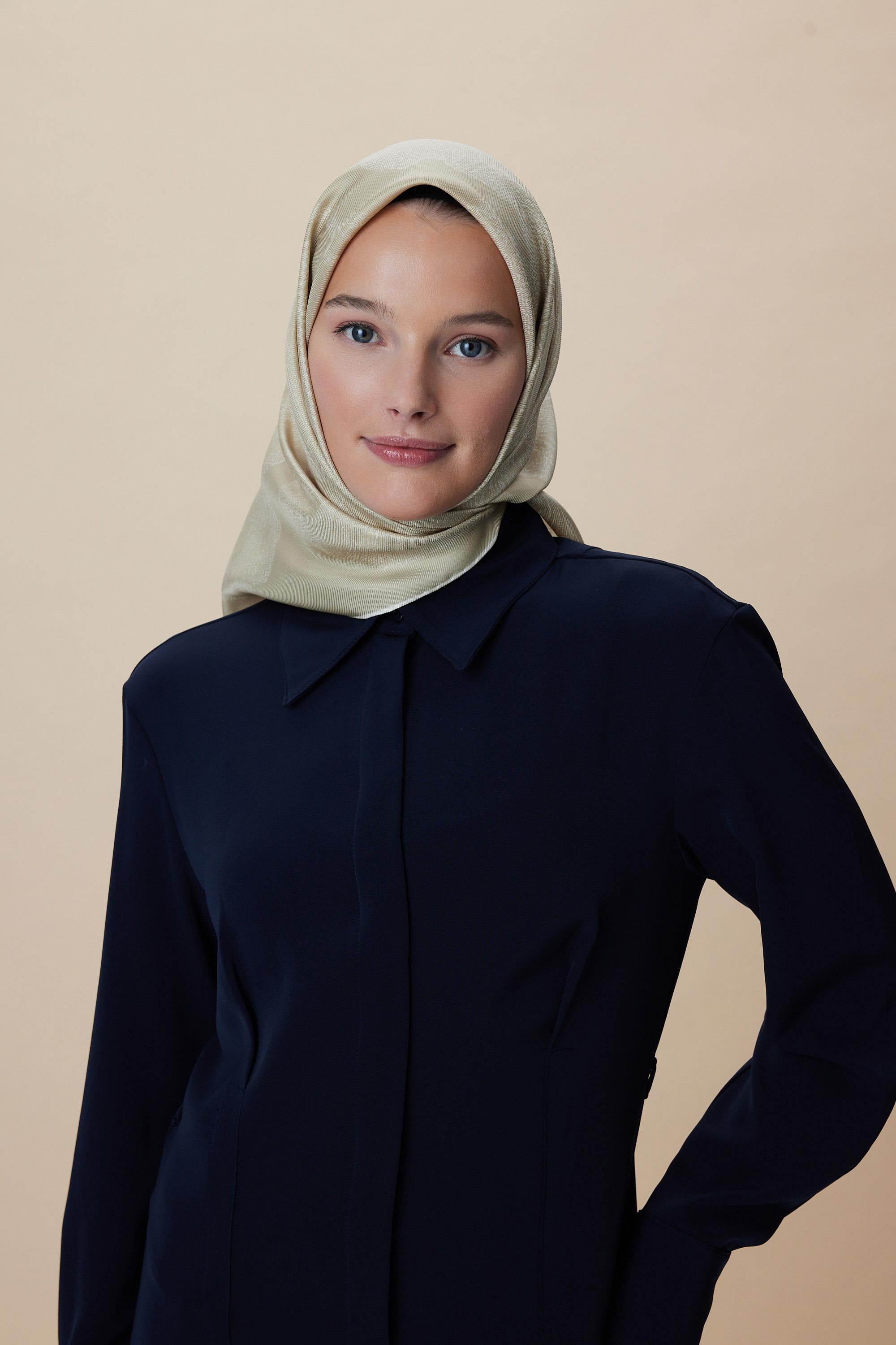 FARAH MULBERRY İPEK EŞARP 90*90 CM - GOLD