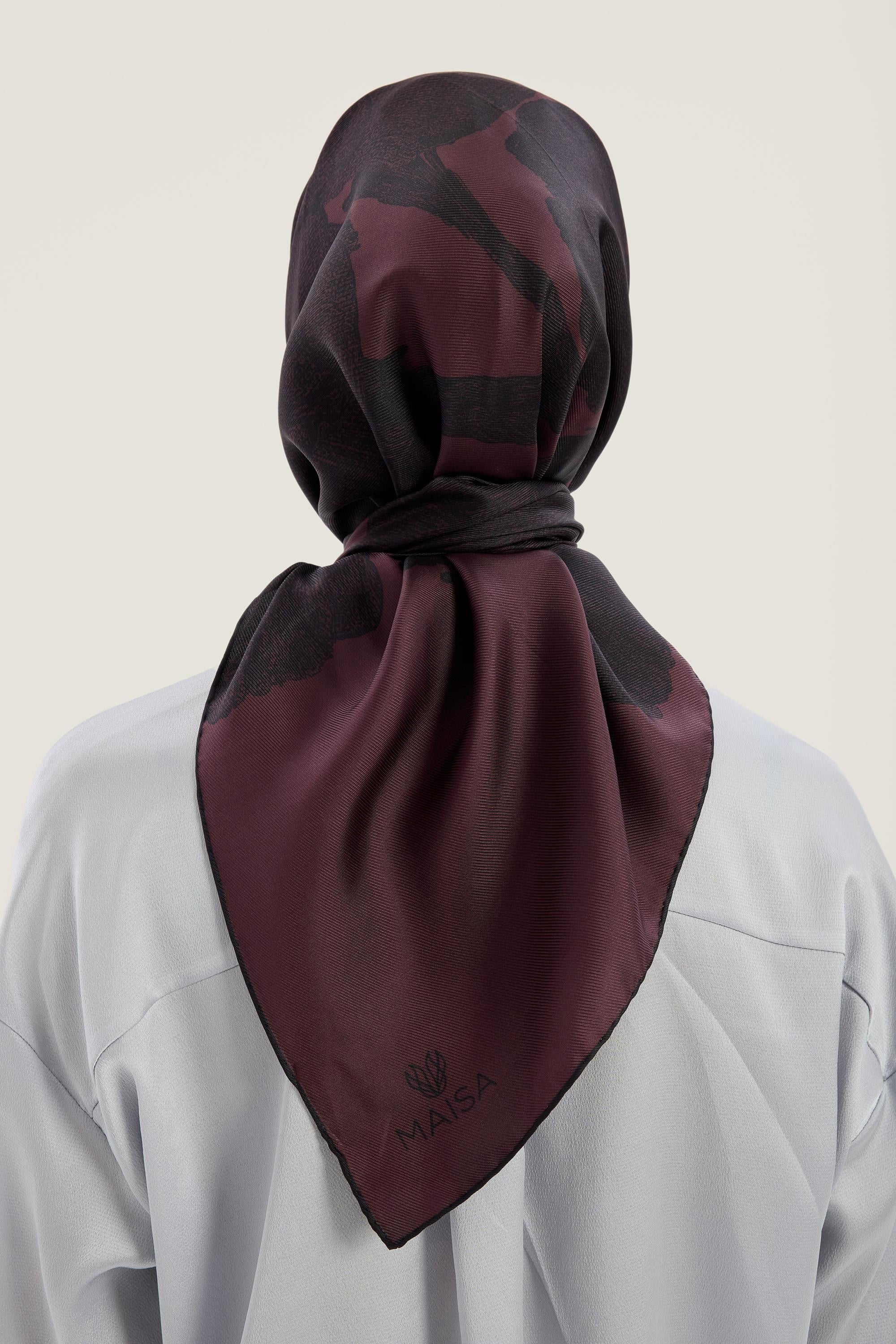 FARAH MULBERRY İPEK EŞARP 90*90 CM - MÜRDÜM