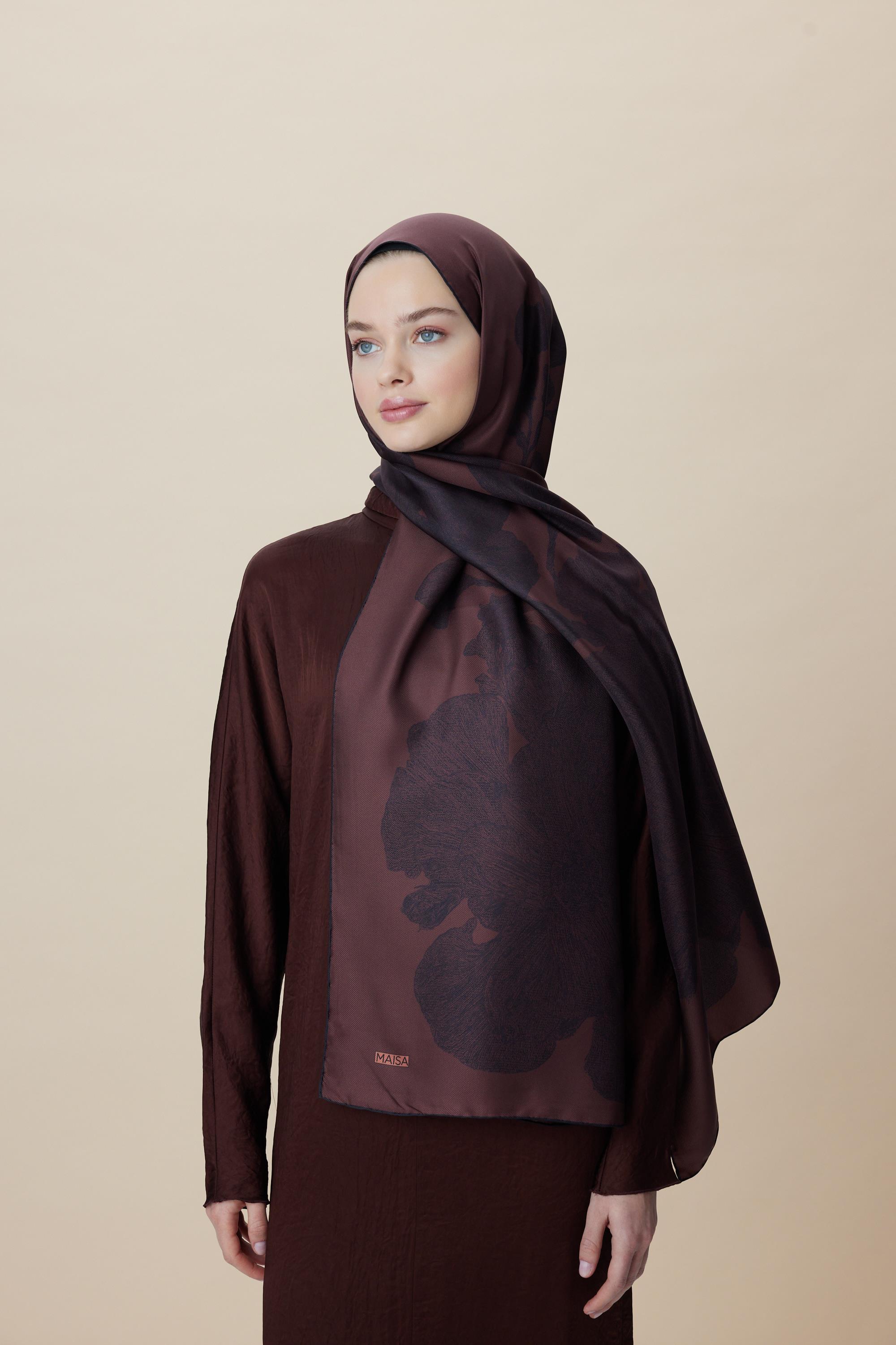 FARAH MULBERRY İPEK ŞAL 70*190 - BORDO