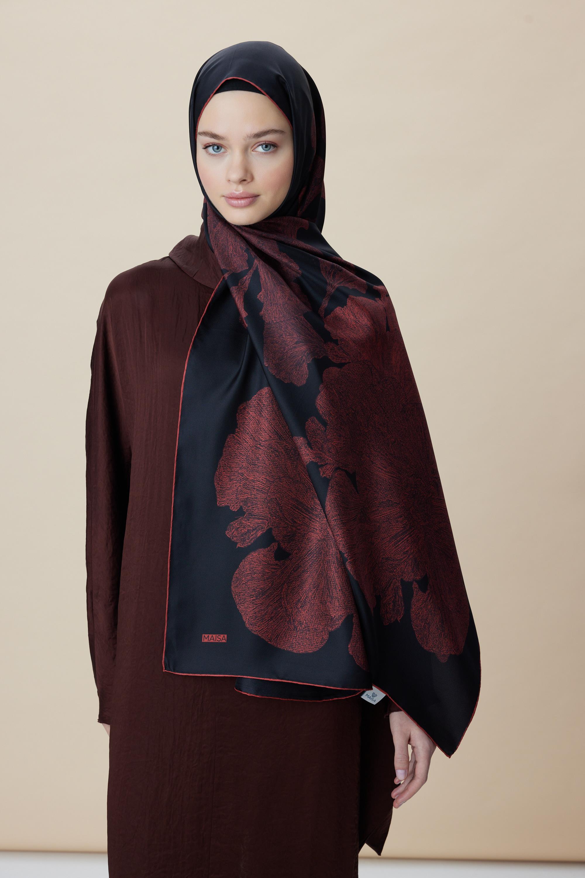 FARAH MULBERRY İPEK ŞAL 70*190 - KIRMIZI