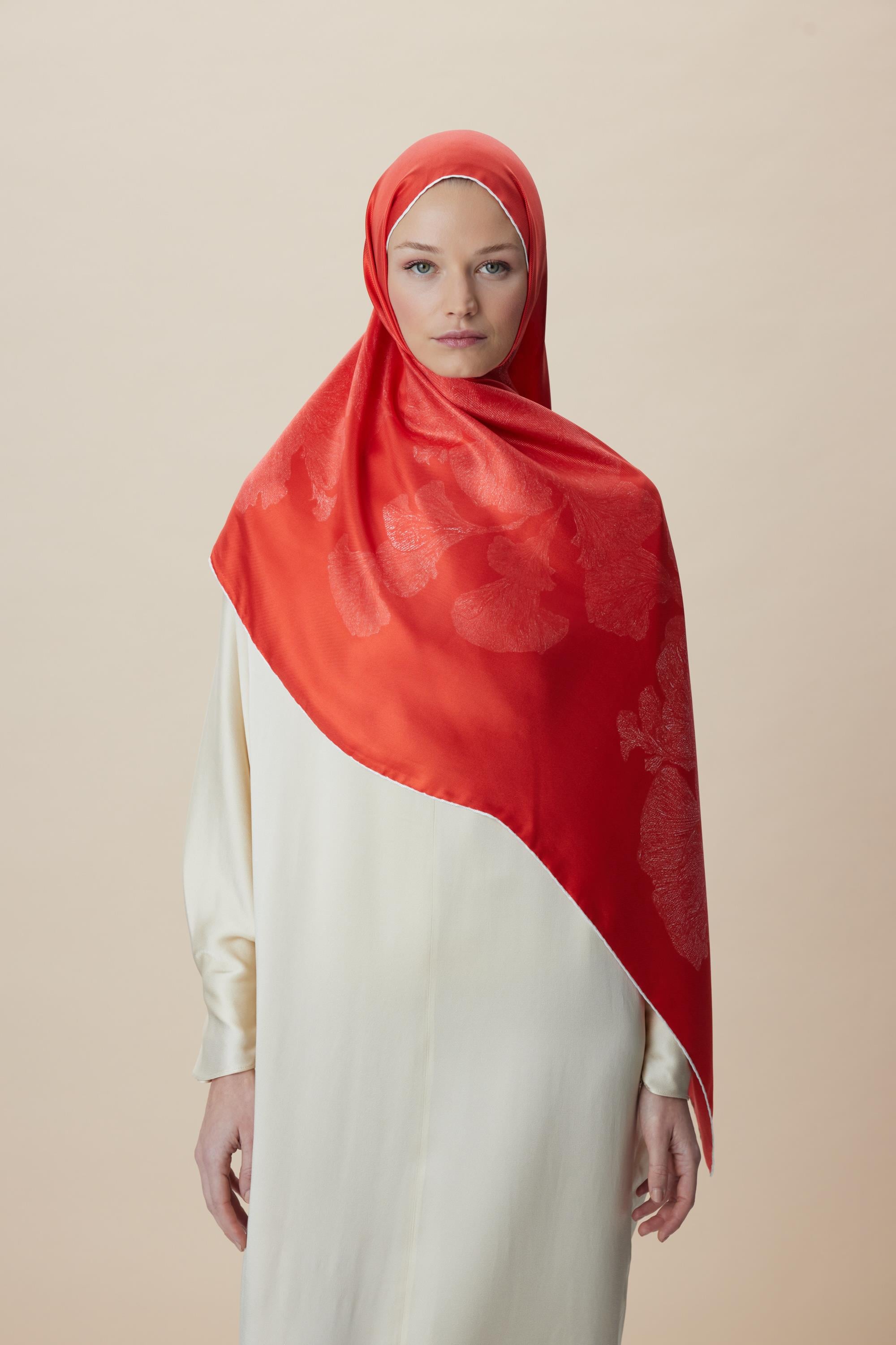 FARAH MULBERRY İPEK ŞAL 70*190 - MERCAN