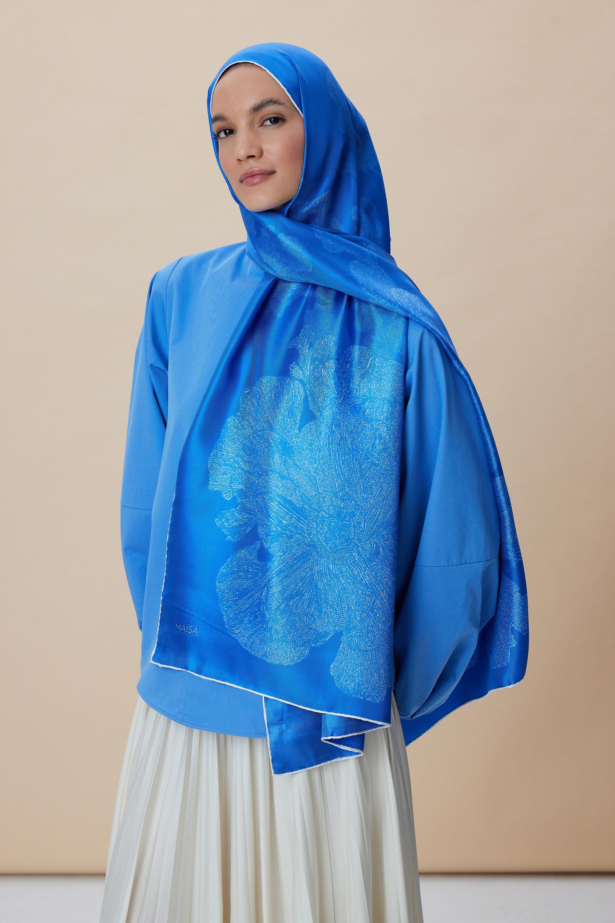 FARAH MULBERRY İPEK ŞAL 70*190 - SAKS