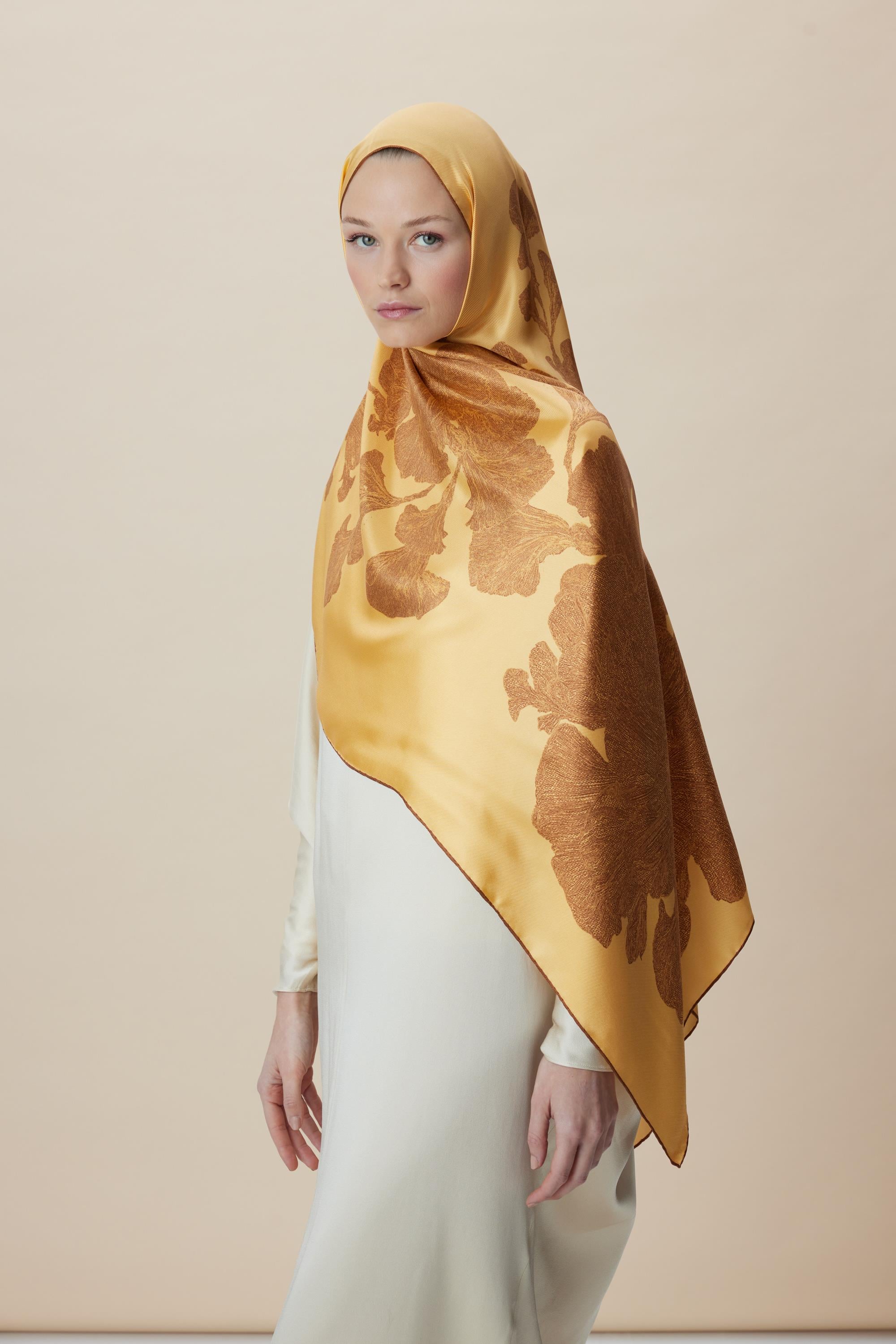 FARAH MULBERRY İPEK ŞAL 70*190 - SARI