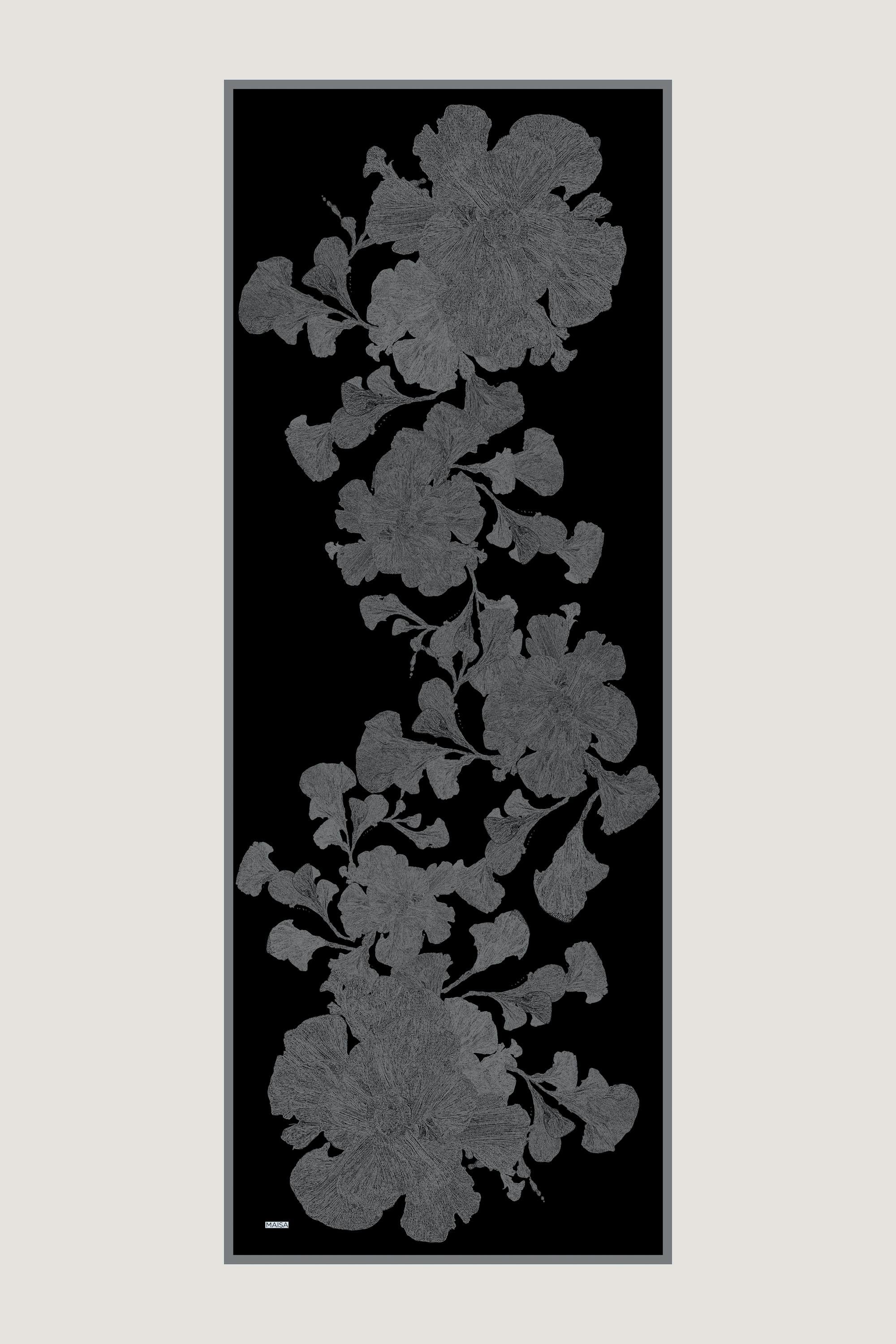 FARAH MULBERRY İPEK ŞAL 70*190 - SİYAH