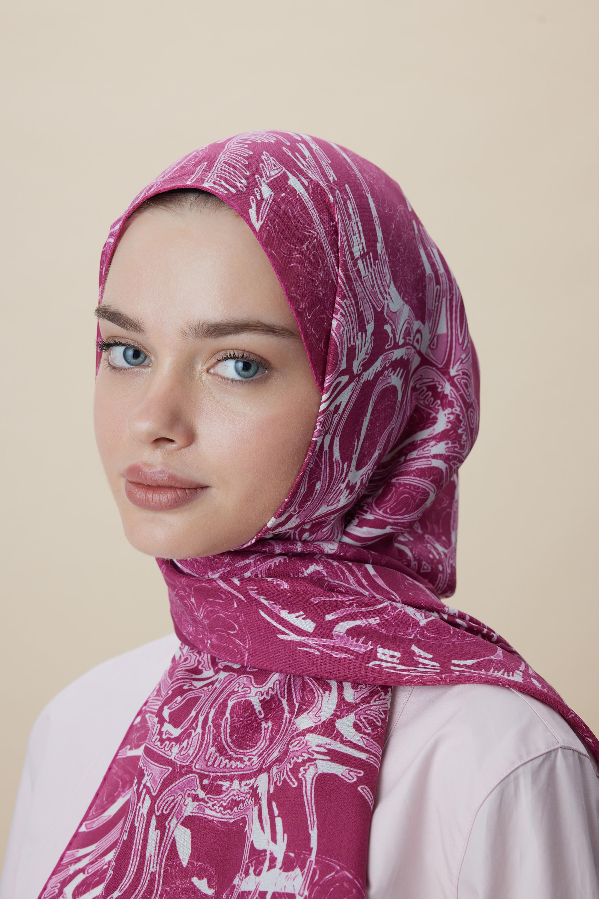 FASL PAMUK İPEK ŞAL 70*190 CM - FUŞYA