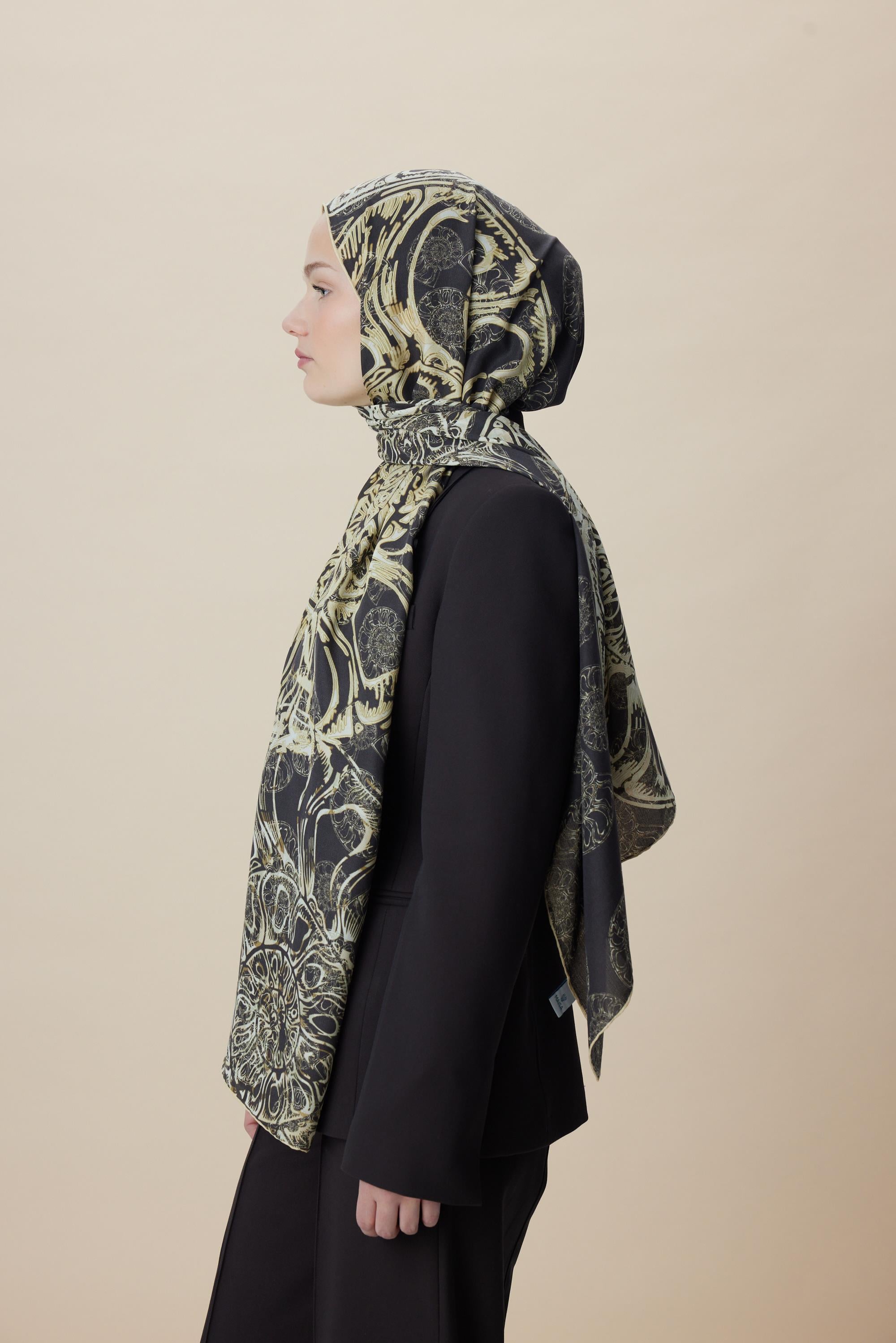 FASL PAMUK İPEK ŞAL 70*190 CM - KAHVERENGİ