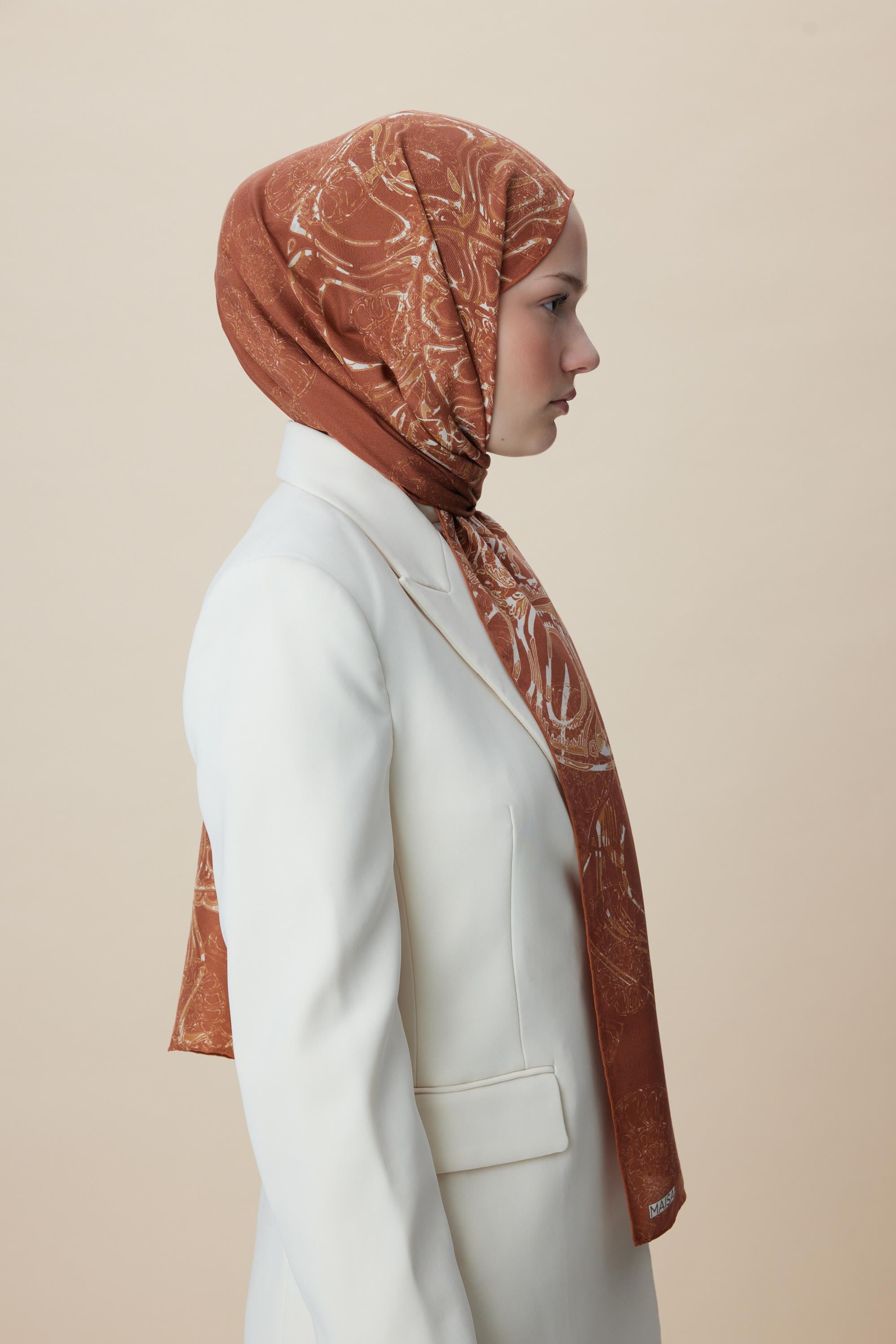 FASL PAMUK İPEK ŞAL 70*190 CM - TARÇIN