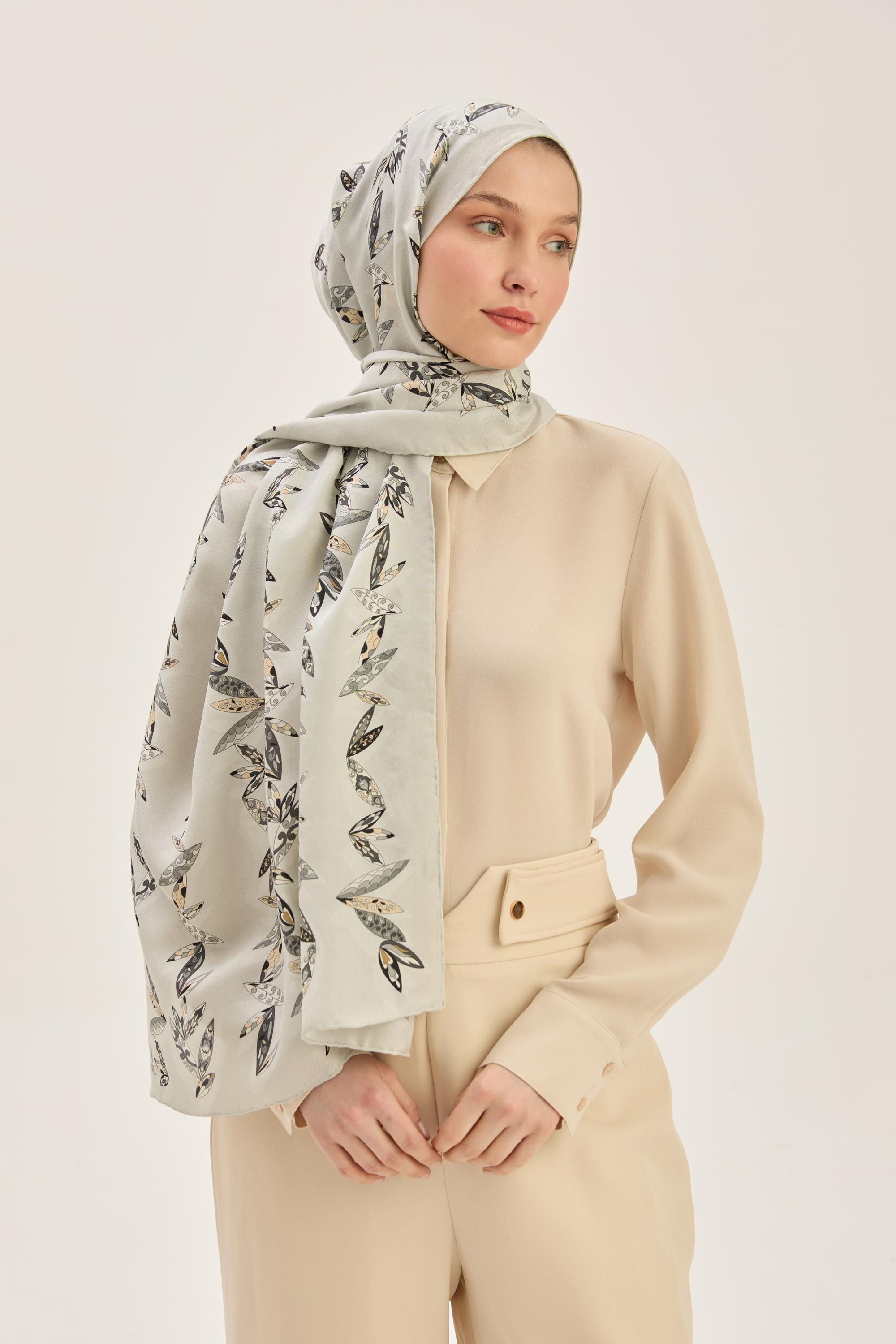 FER PAMUK İPEK ŞAL 70*190 CM - GRİ