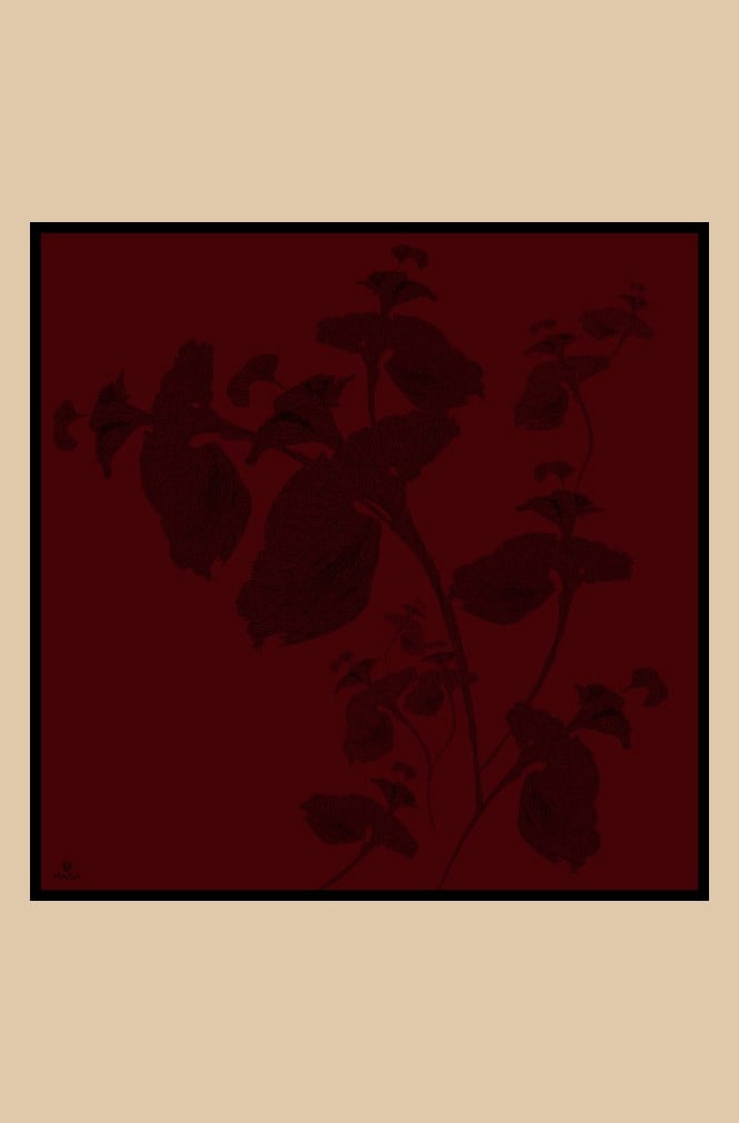 FERYA MULBERRY İPEK EŞARP 90*90 CM - BORDO