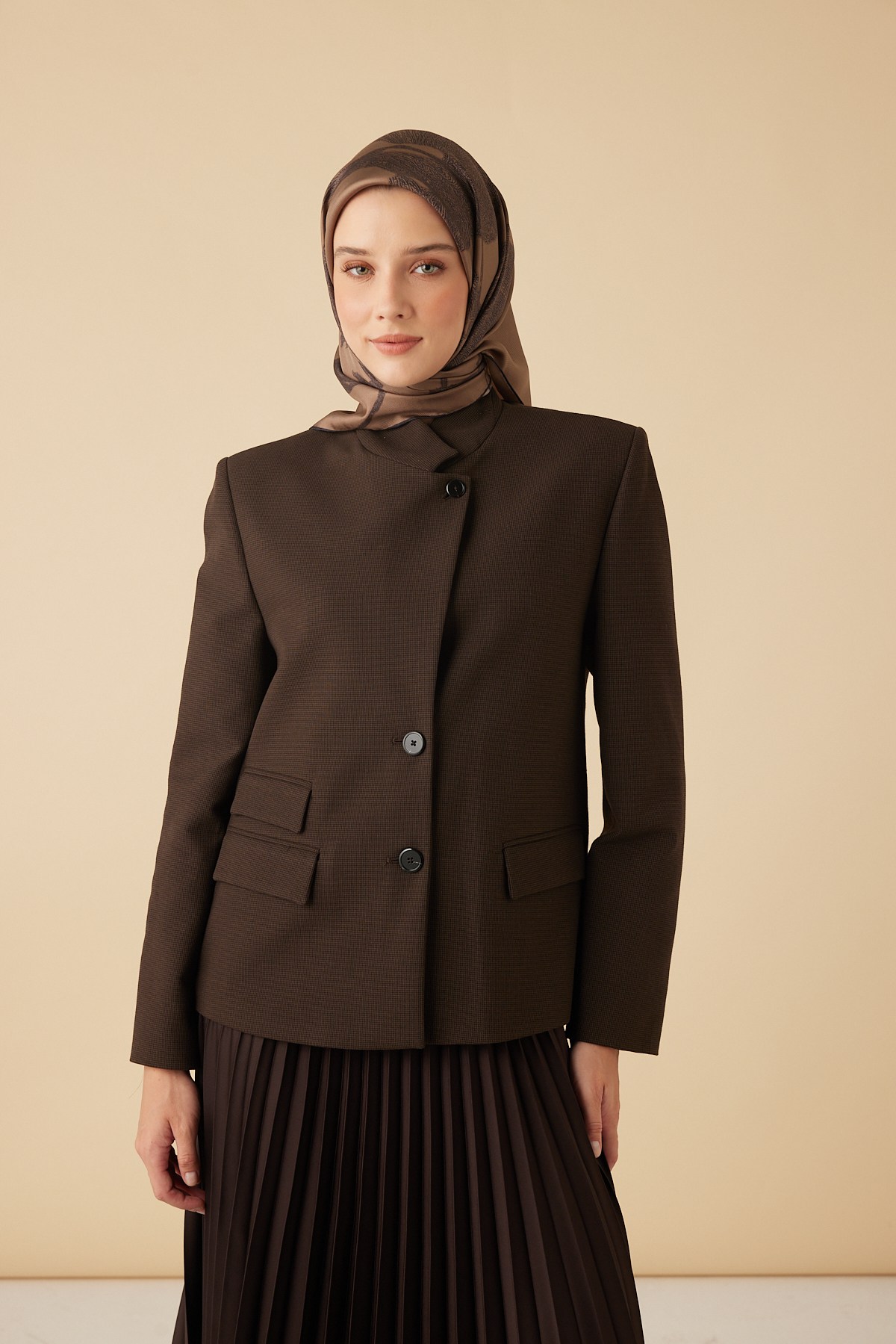 FERYA MULBERRY İPEK EŞARP 90*90 CM - CAMEL