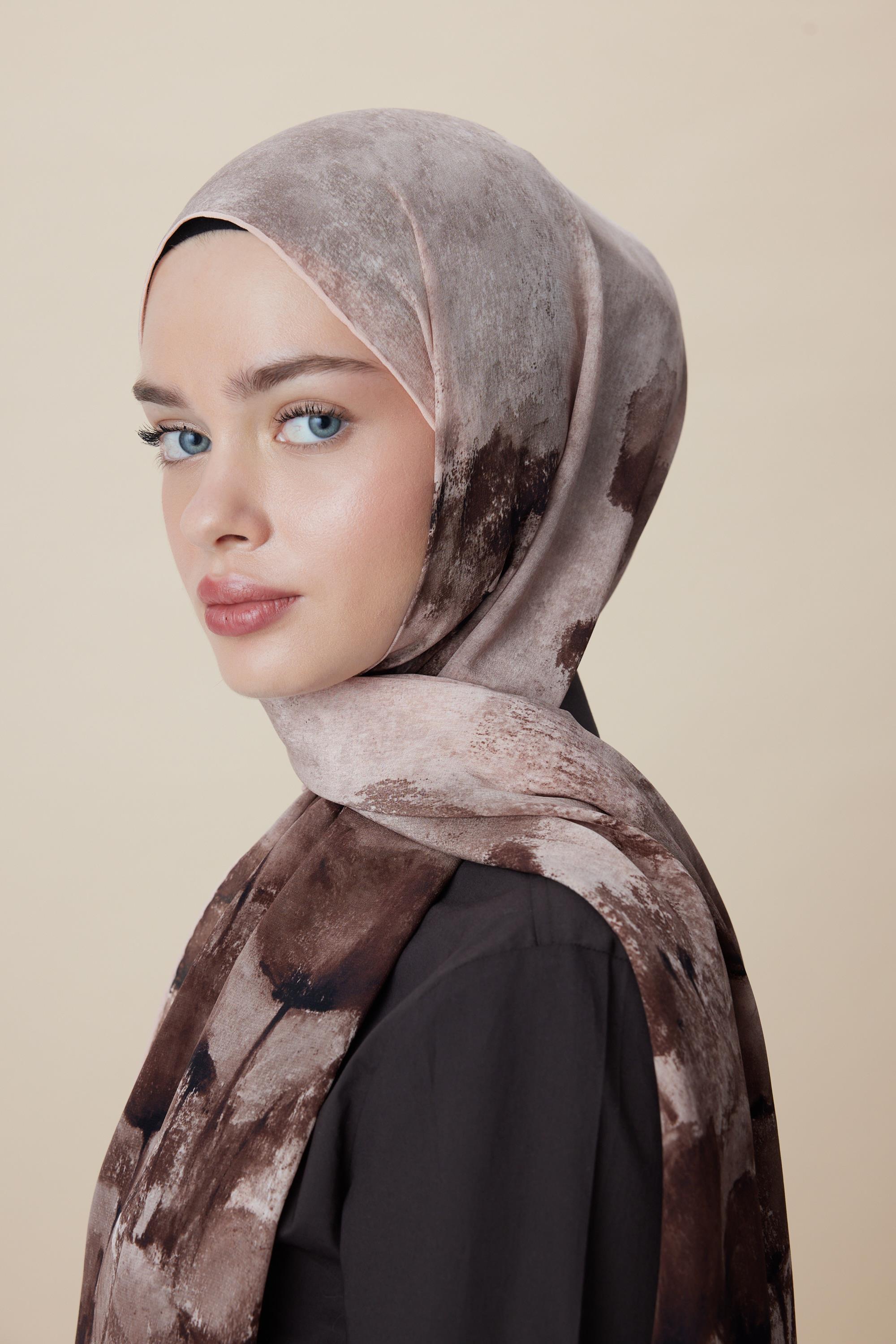 GELİNCİK KREP İPEK ŞAL 70*190 CM - KUM