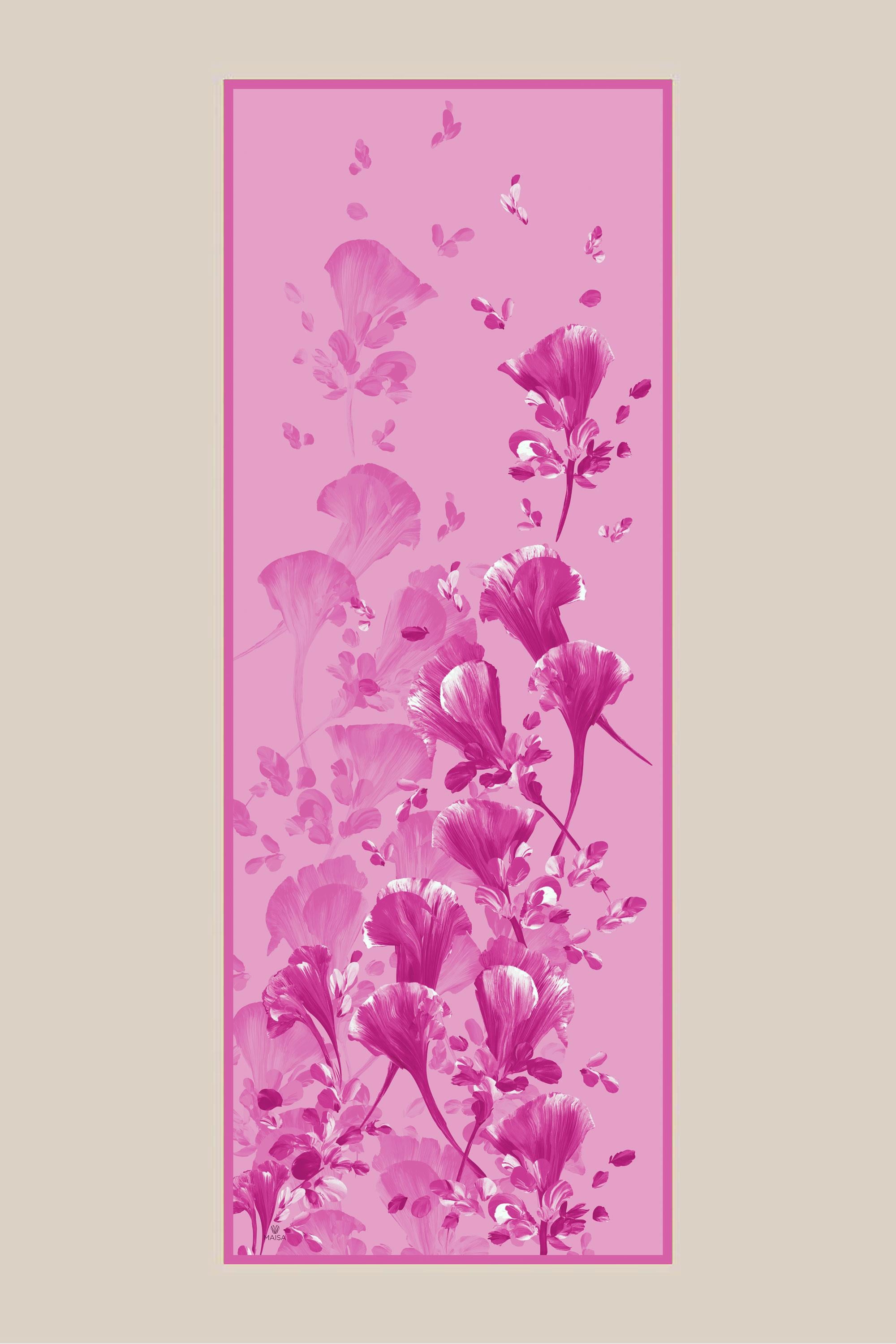 GEM KREP İPEK ŞAL 70*190 CM - FUŞYA