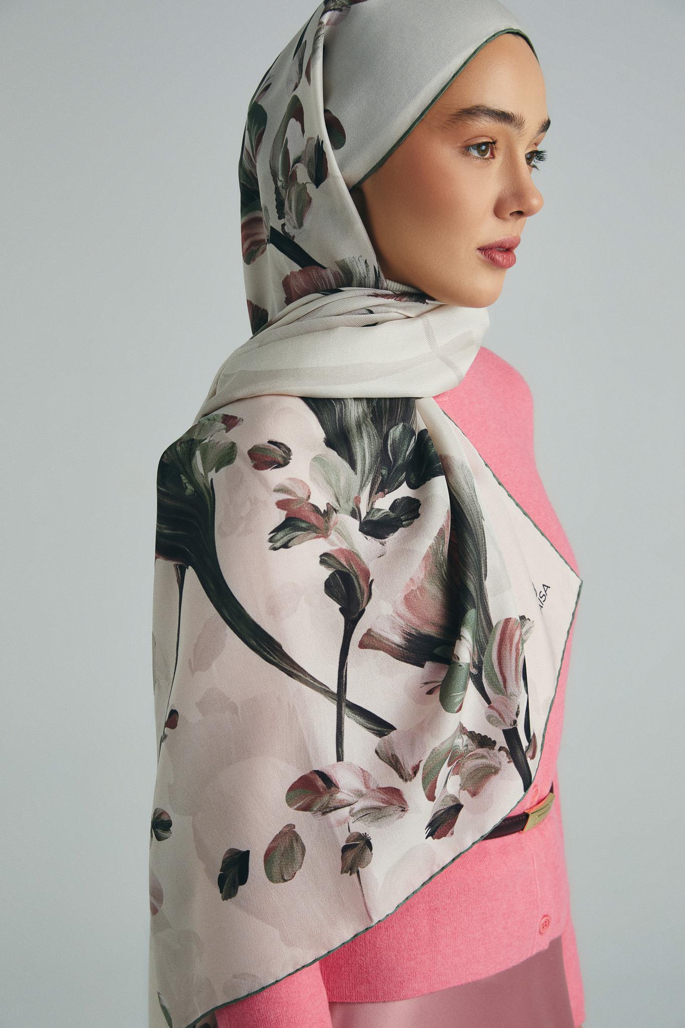 GEM PAMUK İPEK ŞAL 70*190 CM - BEJ