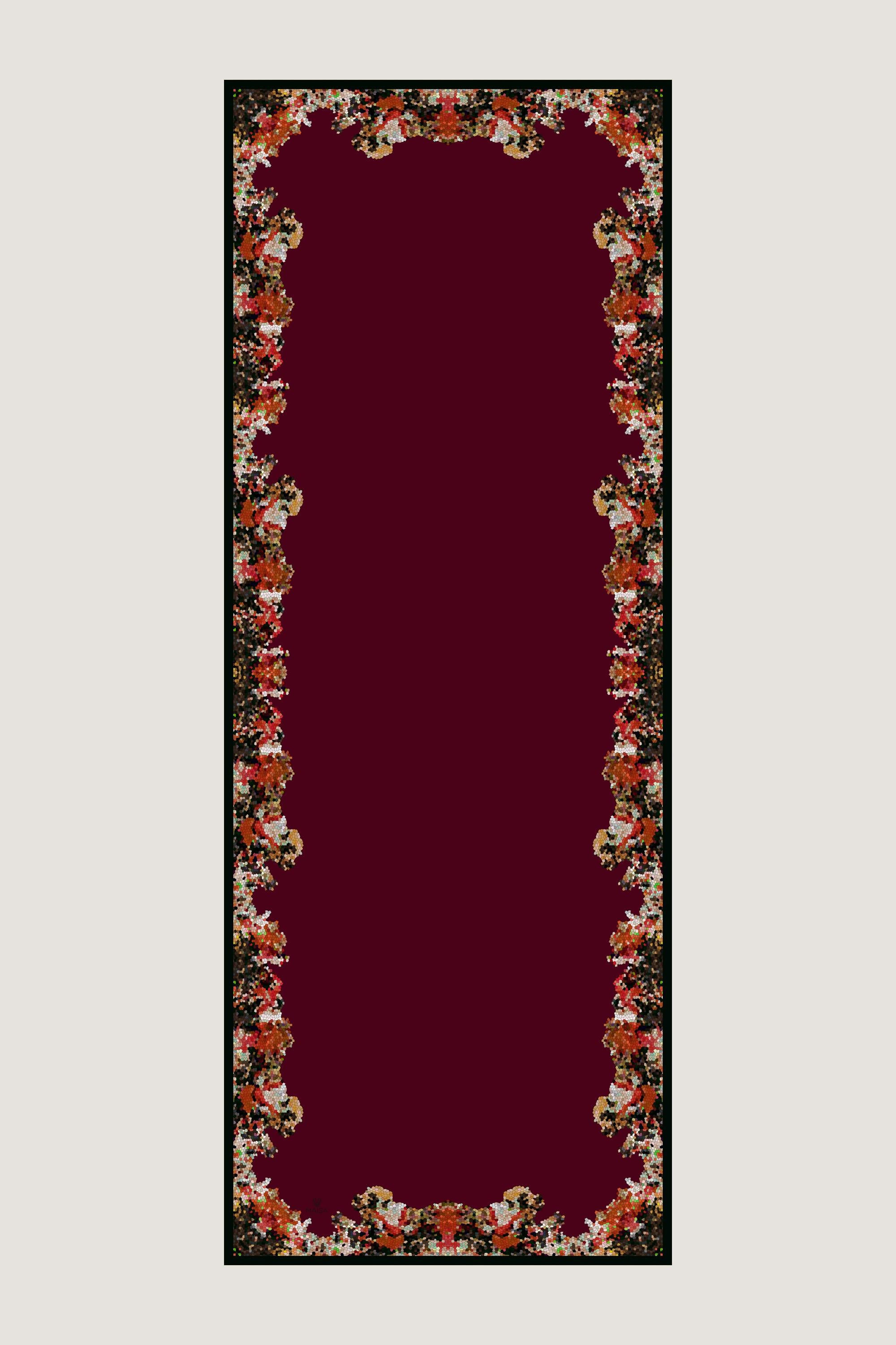 GİNA KREP İPEK ŞAL 70*190 CM - BORDO