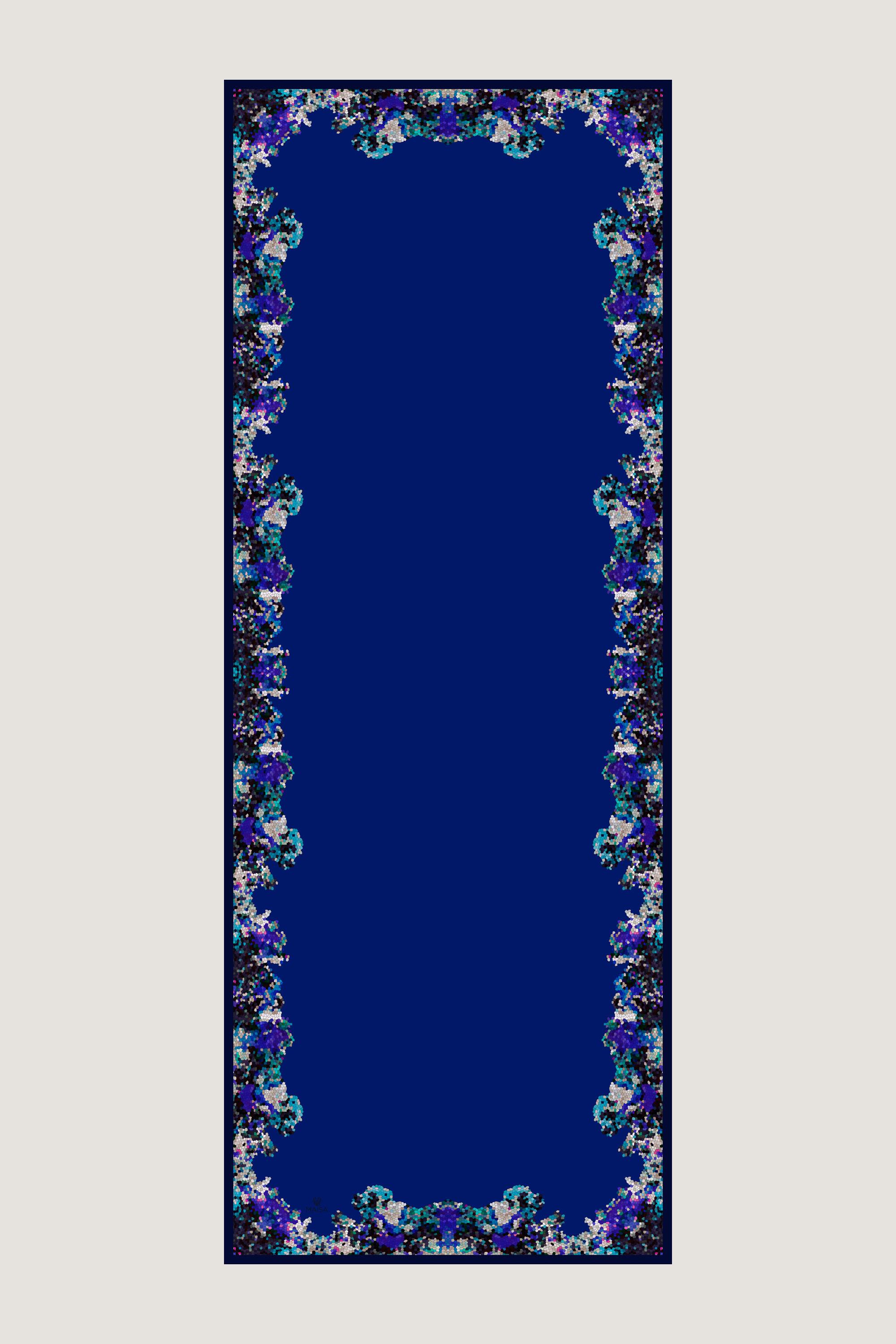 GİNA KREP İPEK ŞAL 70*190 CM - SAKS