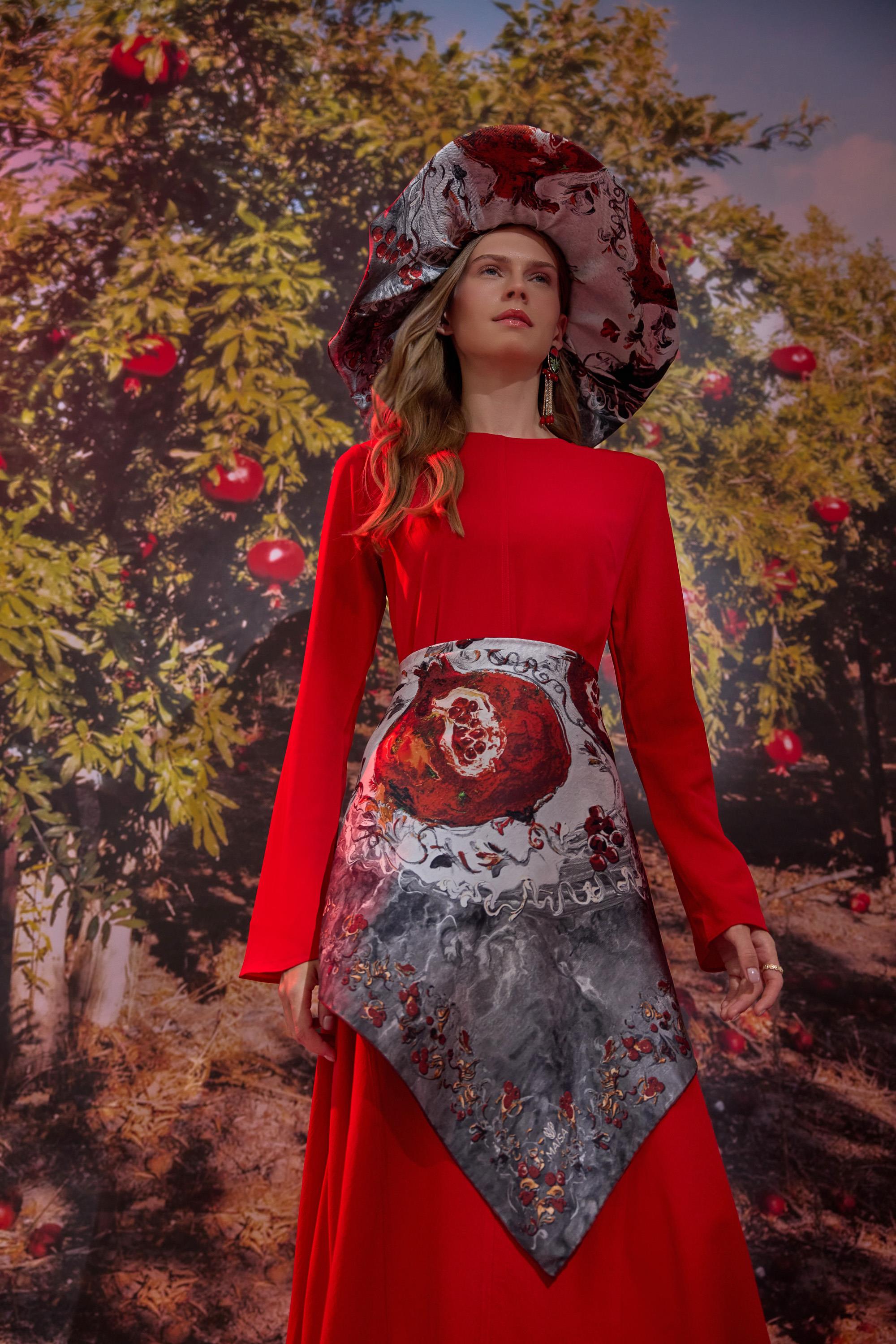 GÖKNAR MULBERRY İPEK EŞARP 90*90 CM - BORDO