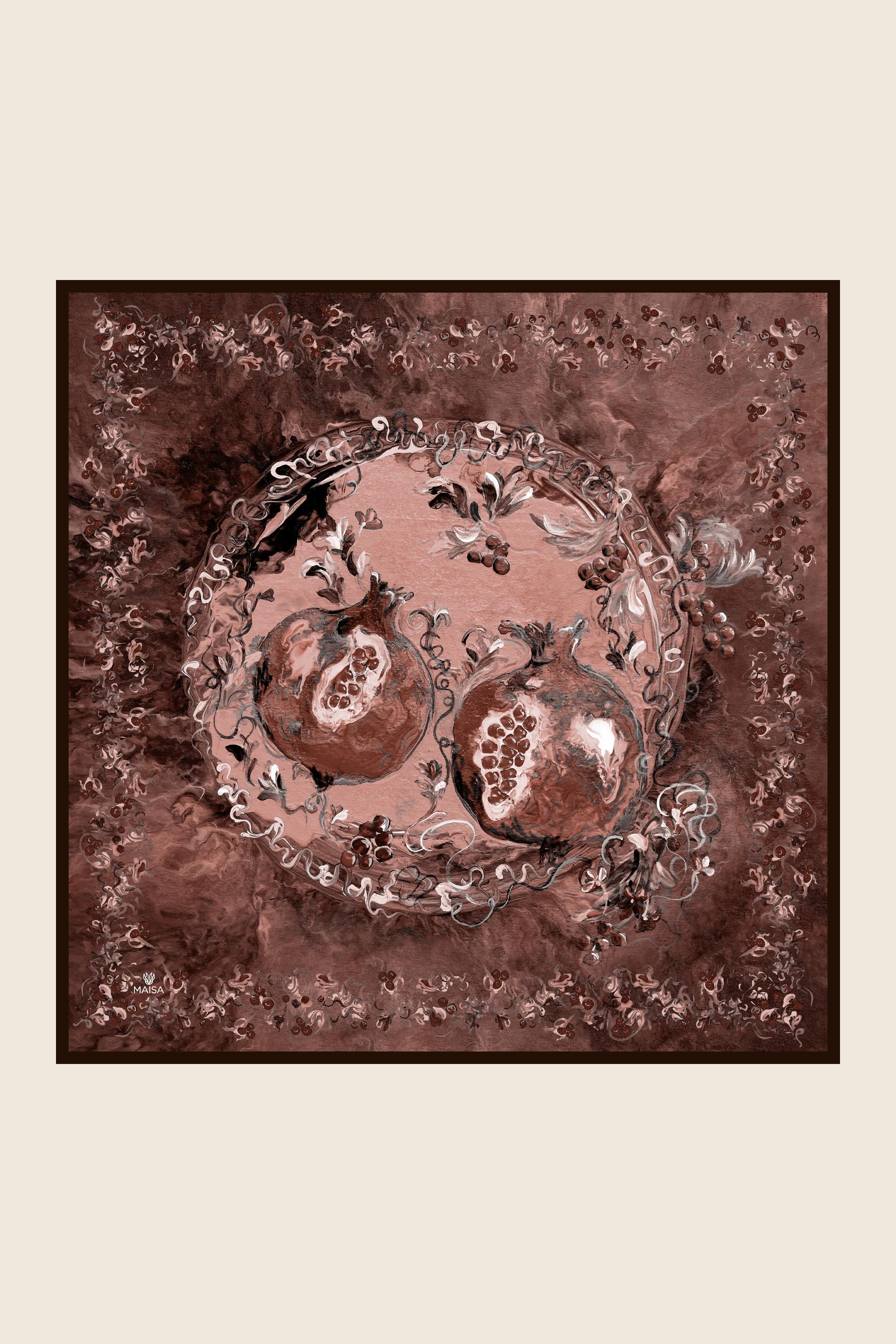 GÖKNAR MULBERRY İPEK EŞARP 90*90 CM - SÜTLÜ KAHVE