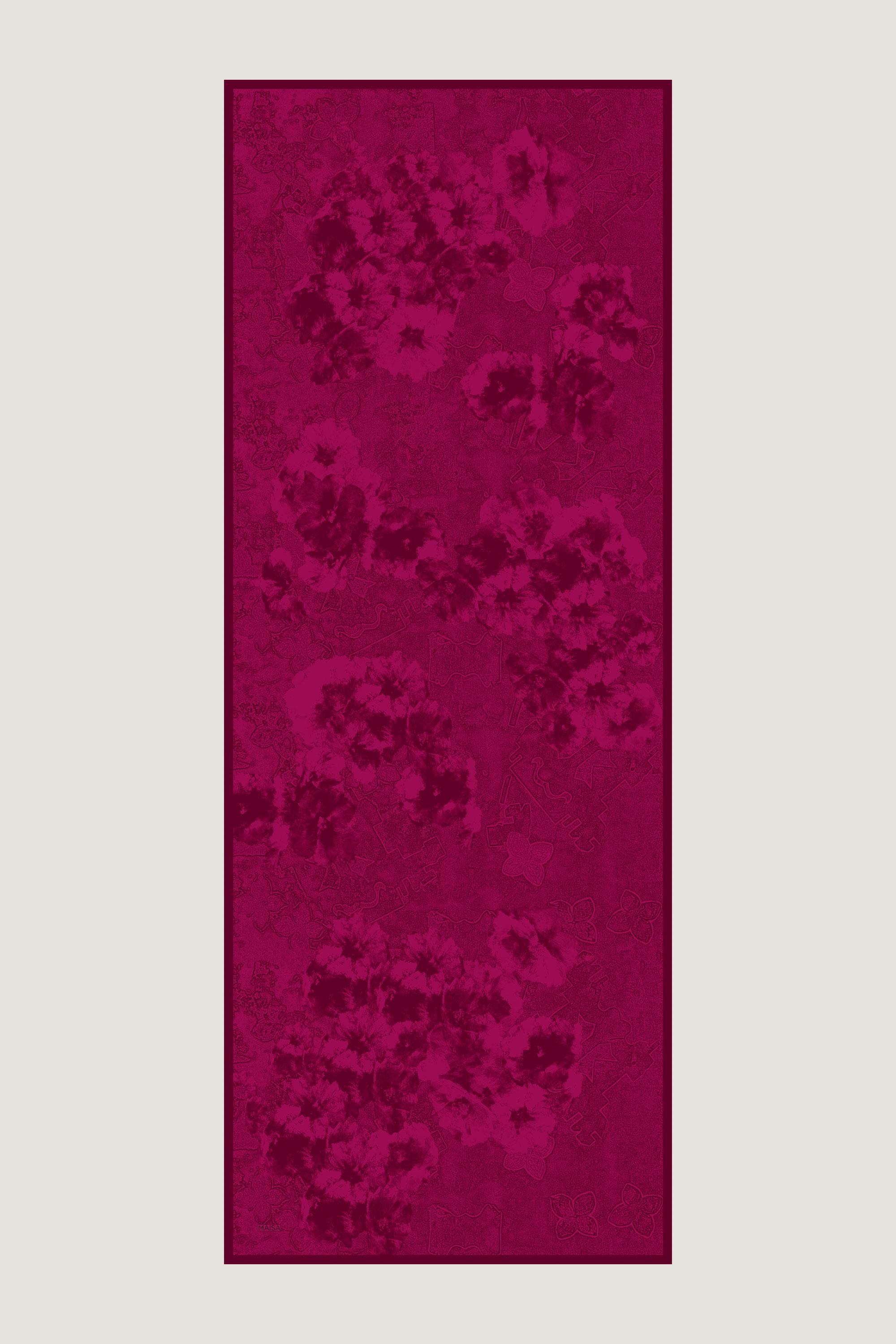 GÜLRUH FLOŞ VİSKON ŞAL 70*190 CM - FUŞYA