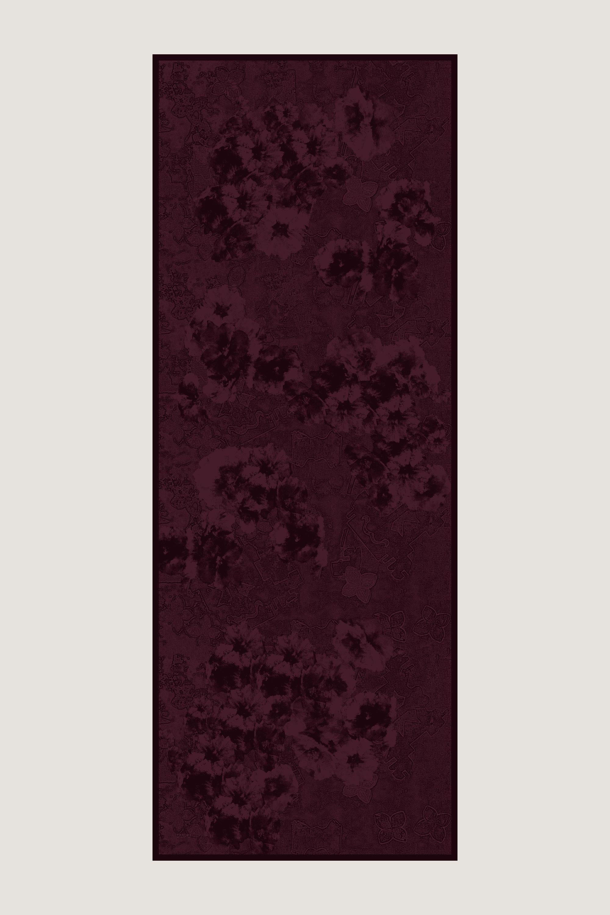 GÜLRUH FLOŞ VİSKON ŞAL 70*190 CM - MÜRDÜM