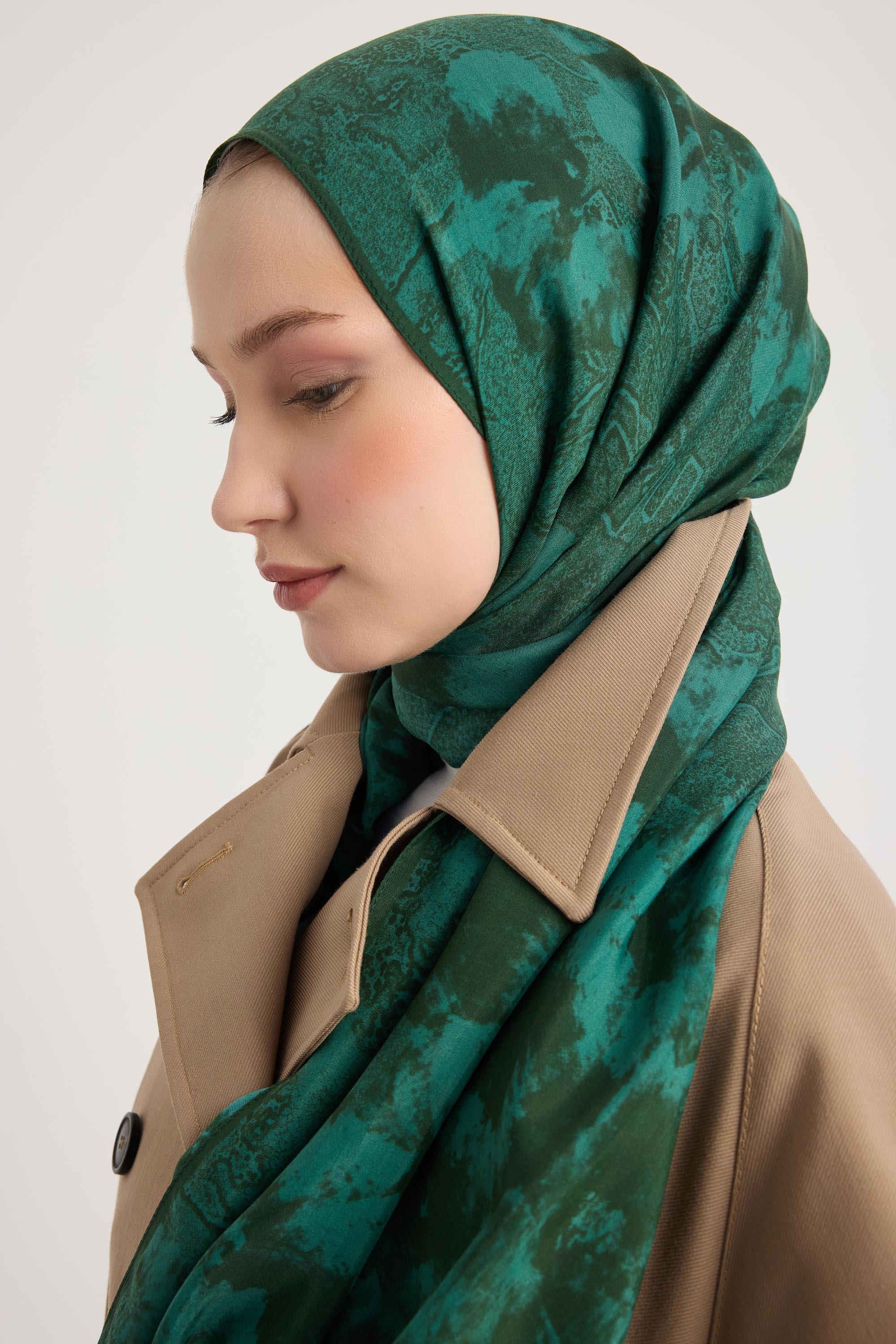 GÜLRUH FLOŞ VİSKON ŞAL 70*190 CM - YEŞİL