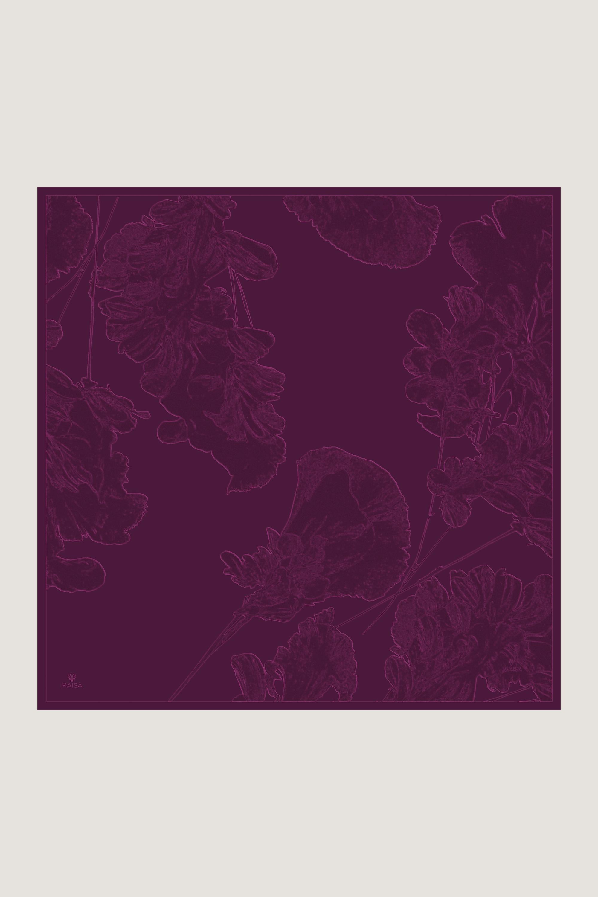 HALE TİVİL İPEK EŞARP 90*90 CM - MÜRDÜM