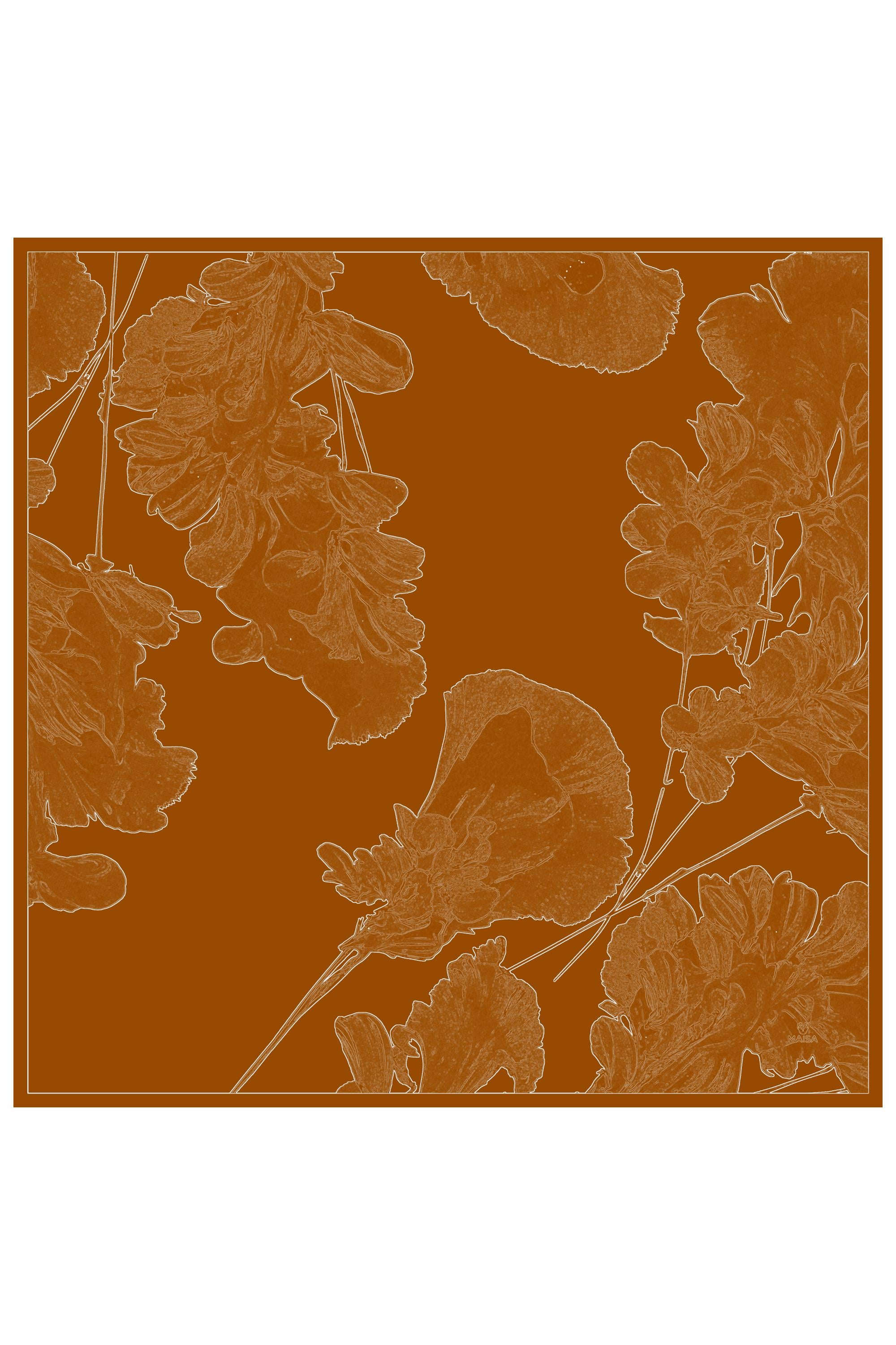 HALE TİVİL İPEK EŞARP 90*90 - TABA