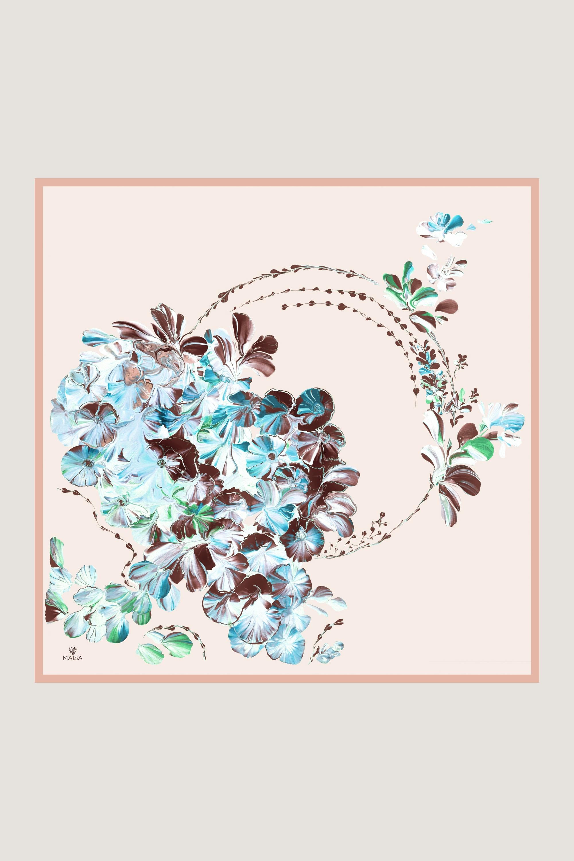 HELYA SURA İPEK EŞARP 90*90 CM - MİNT YEŞİLİ