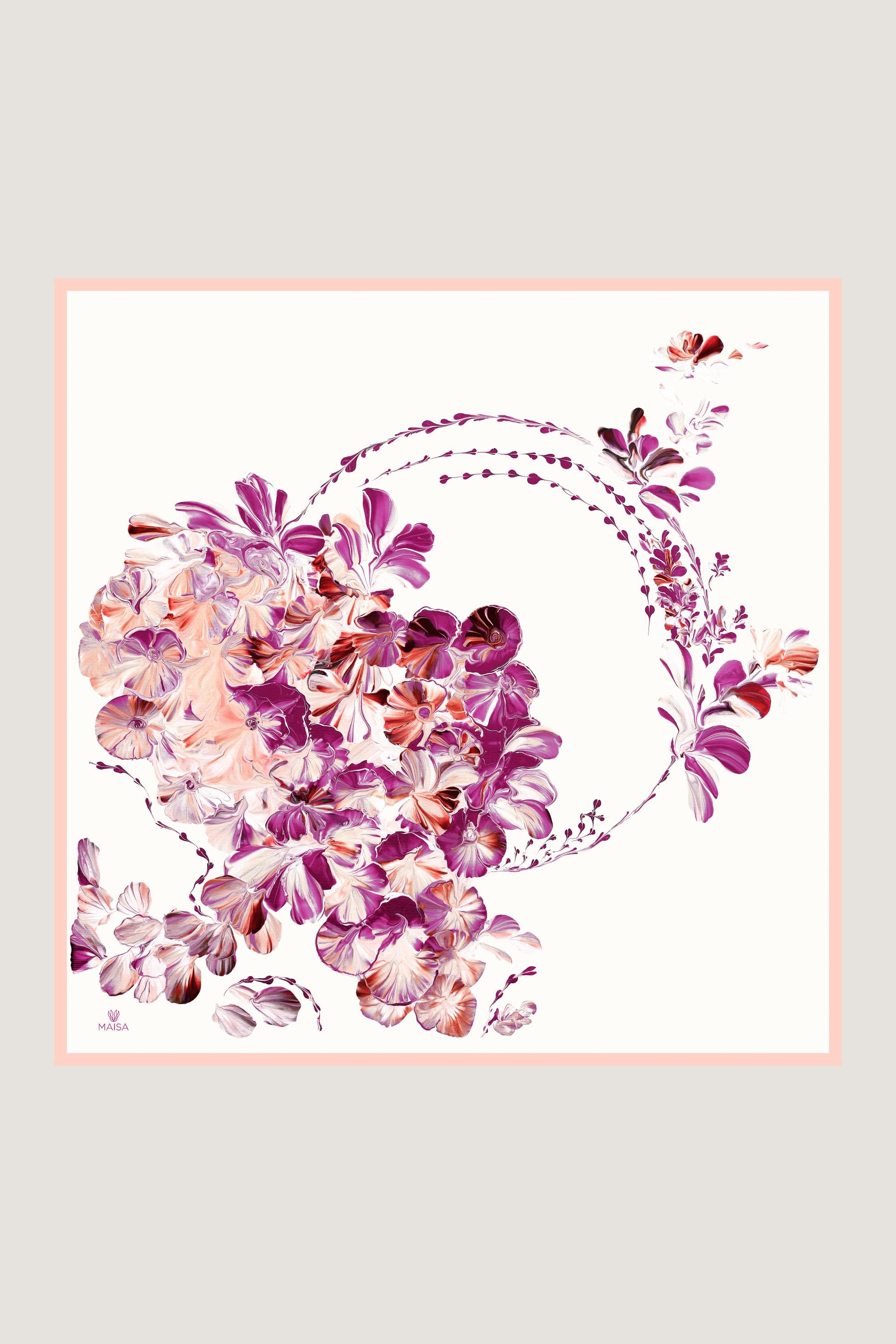 HELYA SURA İPEK EŞARP 90*90 CM - SOMON