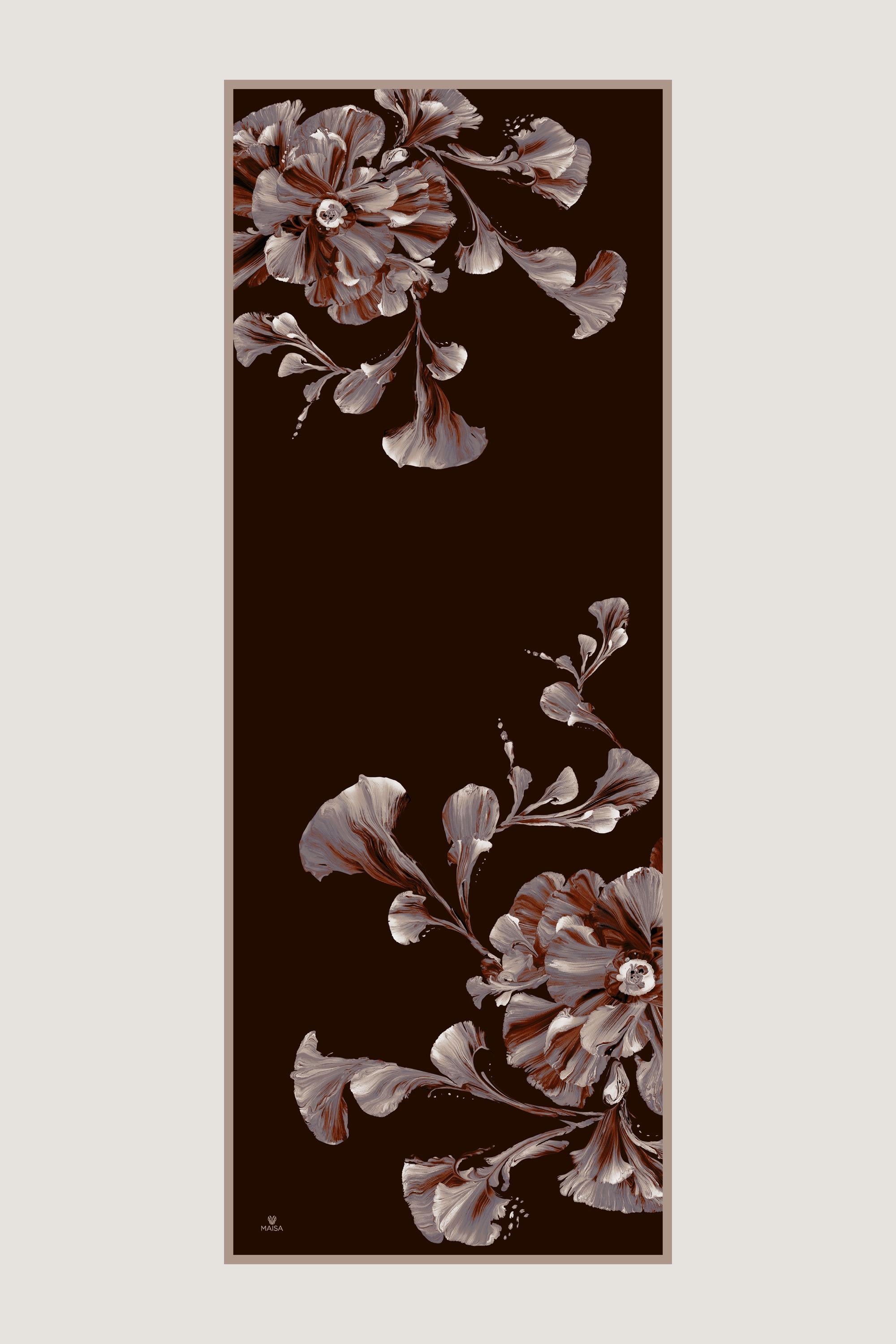 İLAY KREP İPEK ŞAL 70*190 CM - KAHVERENGİ