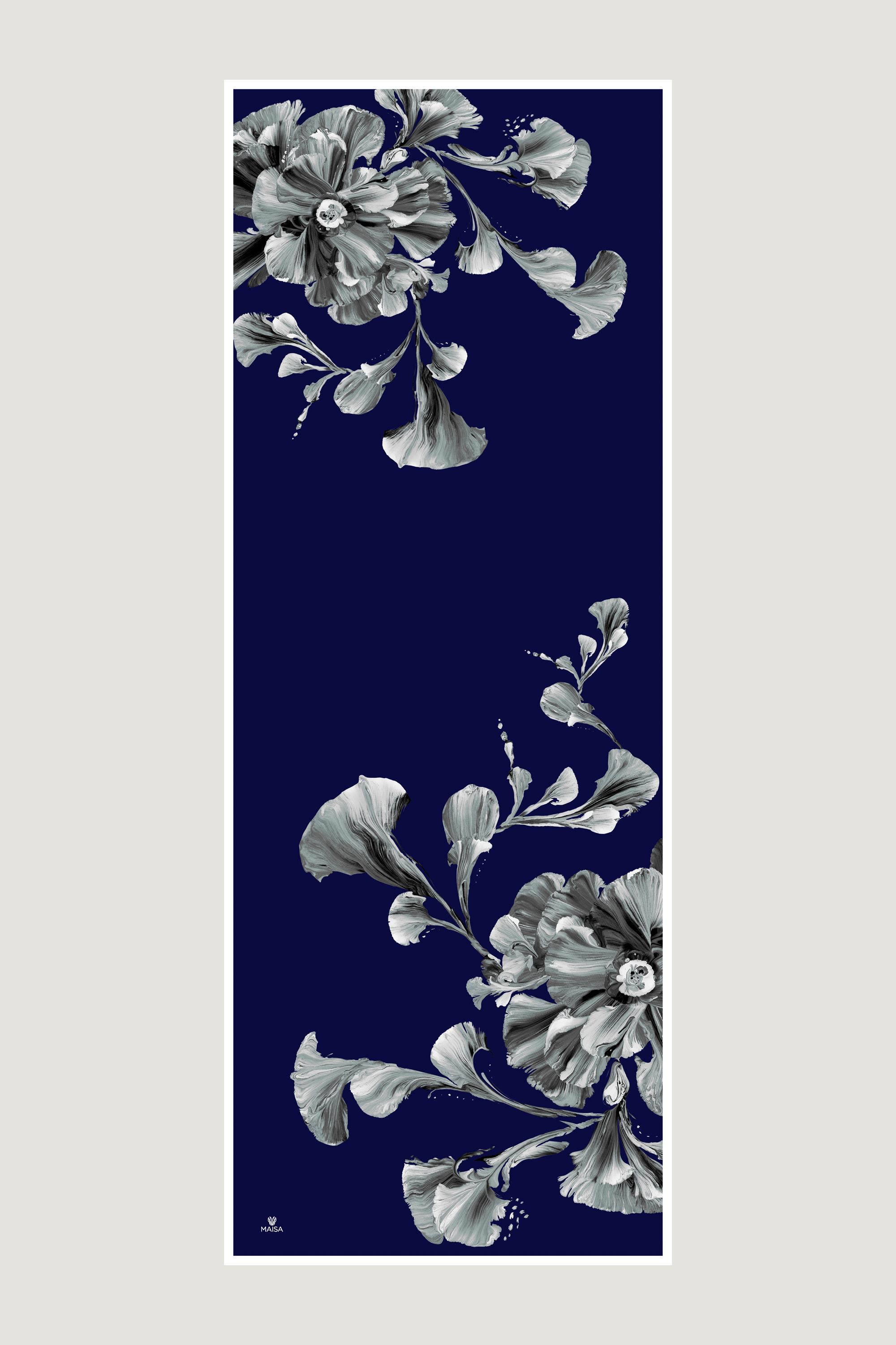 İLAY KREP İPEK ŞAL 70*190 CM - LACİVERT