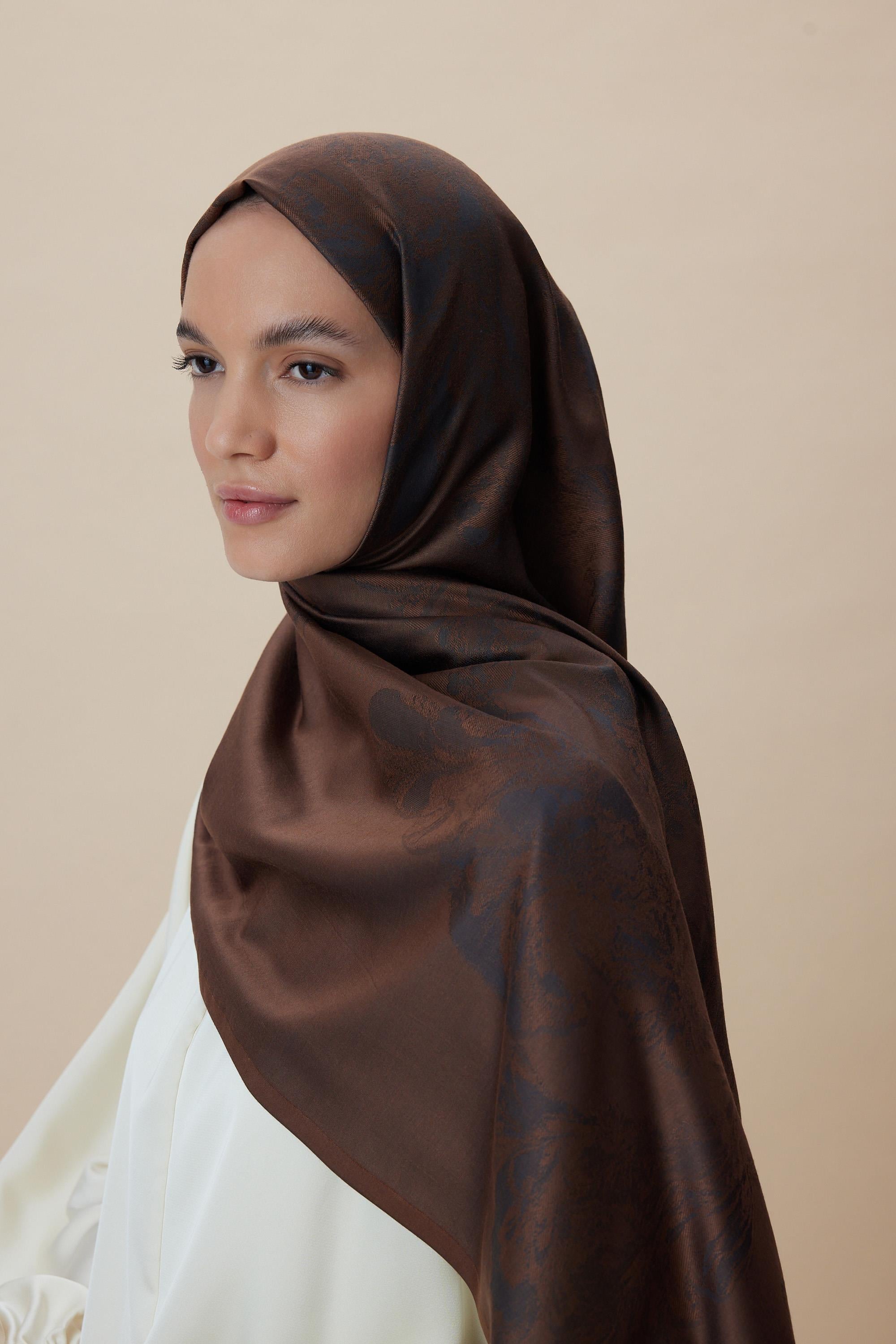 JADE JAKARLI MODAL İPEK ŞAL 70*200 CM - BAKIR