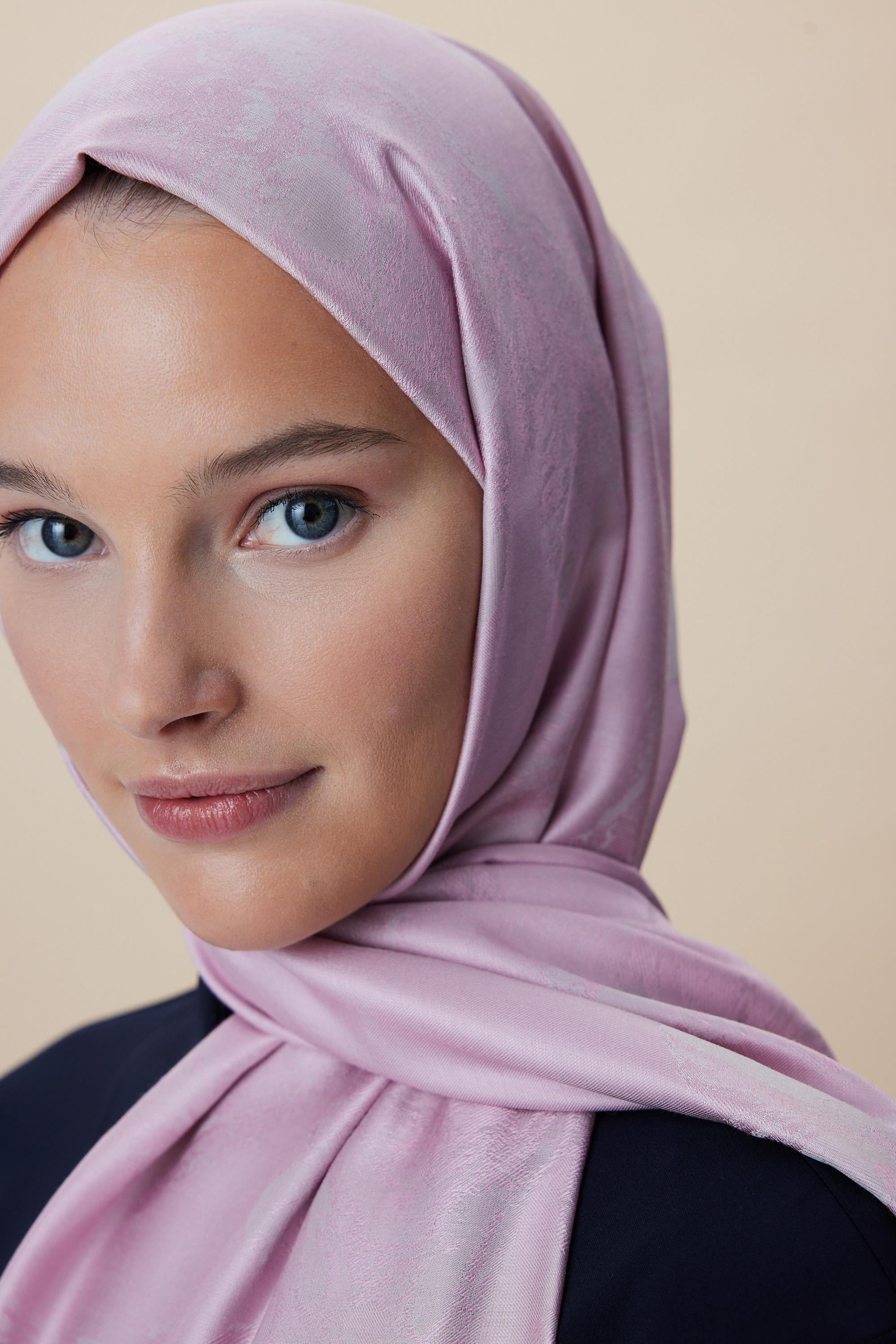 JADE JAKARLI MODAL İPEK ŞAL 70*200 CM - PEMBE