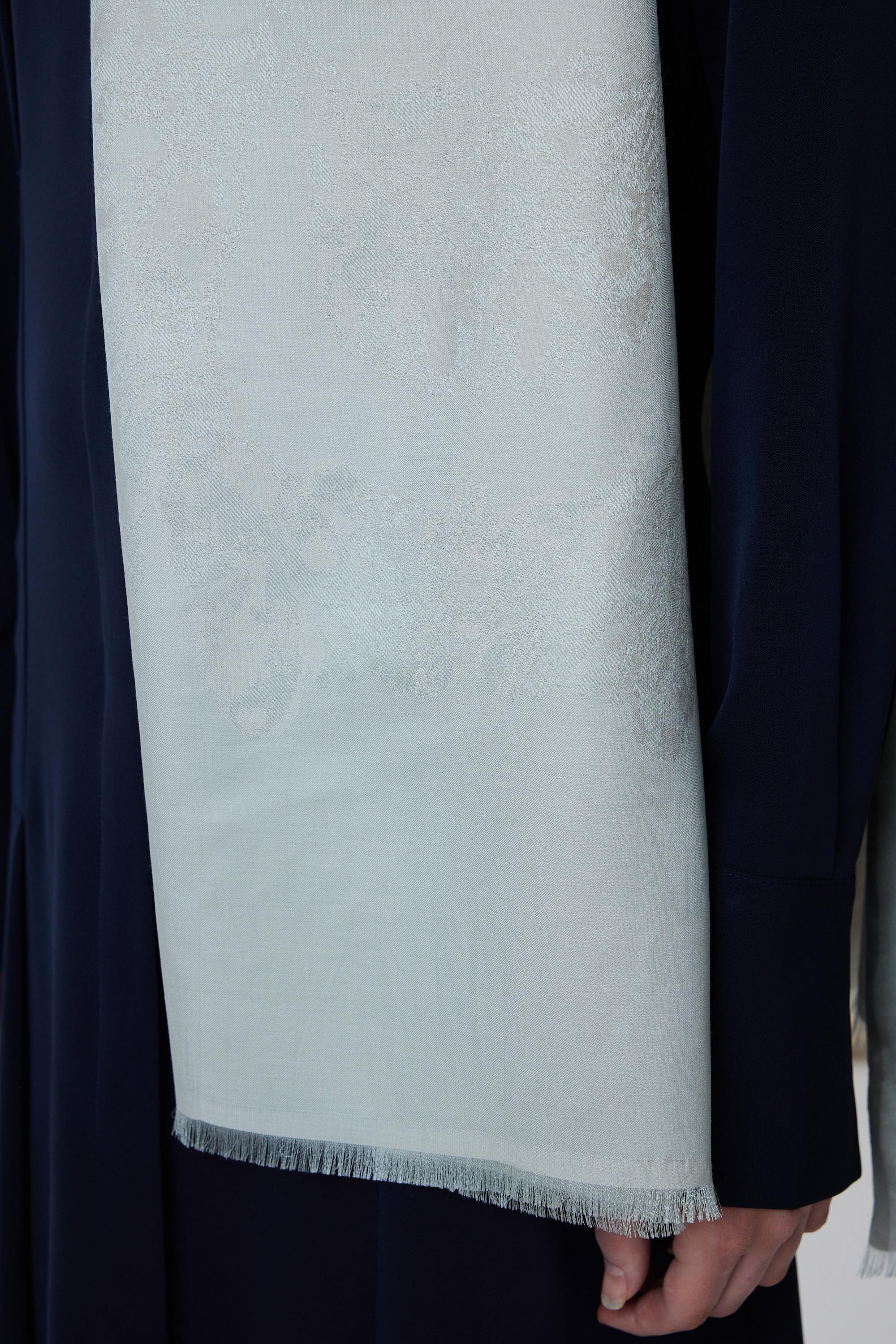 JADE JAKARLI MODAL İPEK ŞAL 70*200 CM - SU YEŞİLİ
