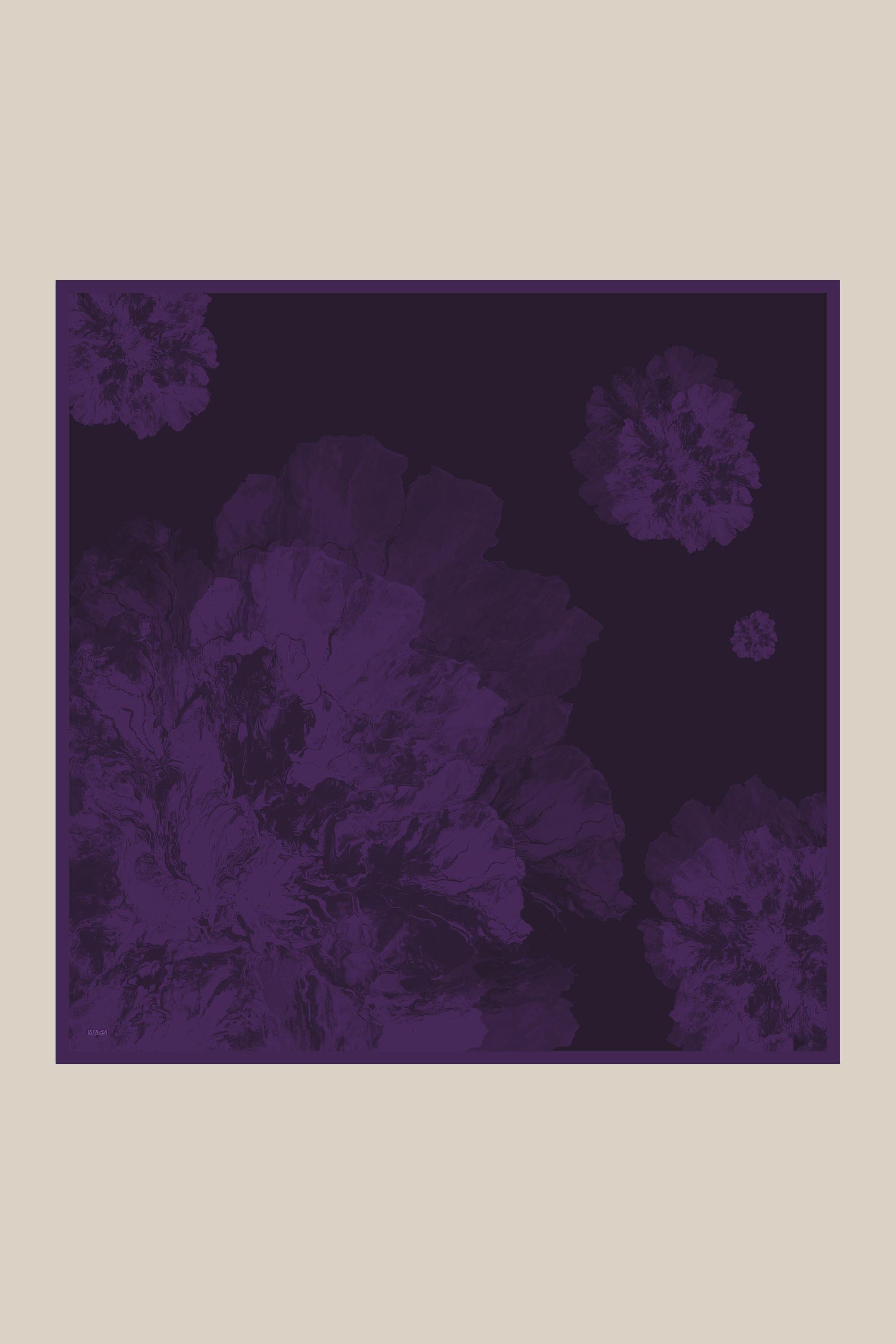 KATRE TİVİL İPEK EŞARP 90*90 CM - MOR