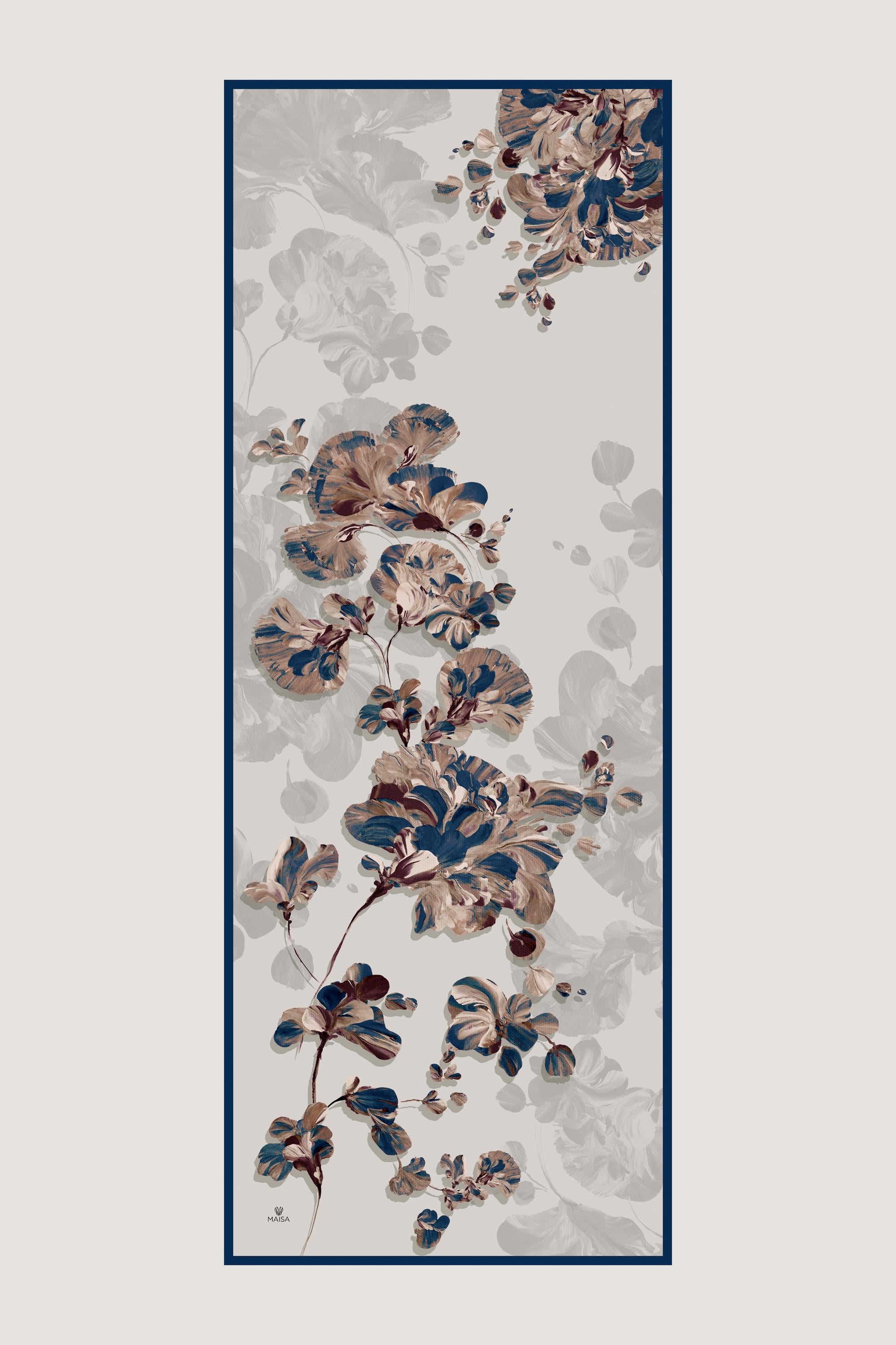 KEHRİBAR KREP İPEK ŞAL 70*190 CM - GRİ
