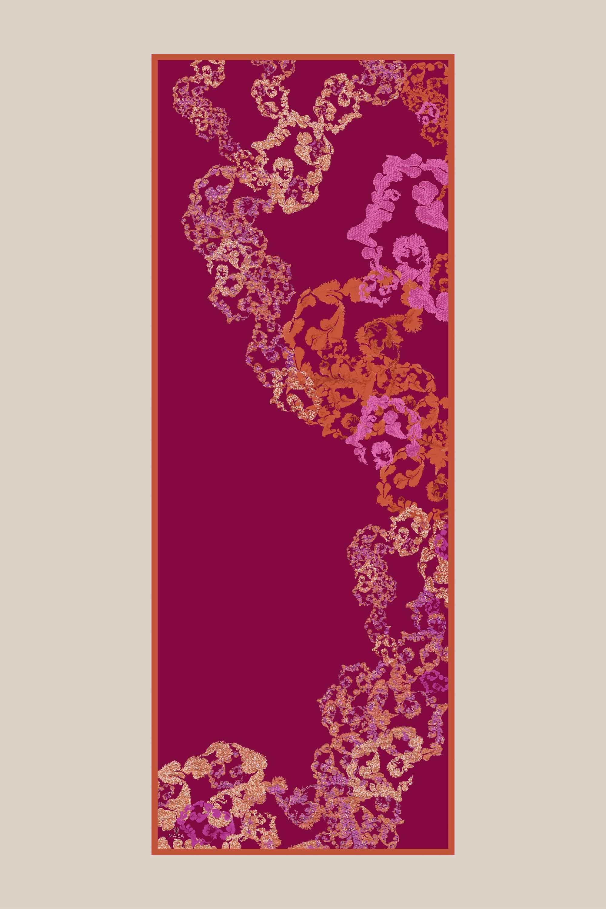LAGÜN FLOŞ VİSKON ŞAL 70*190 CM - FUŞYA
