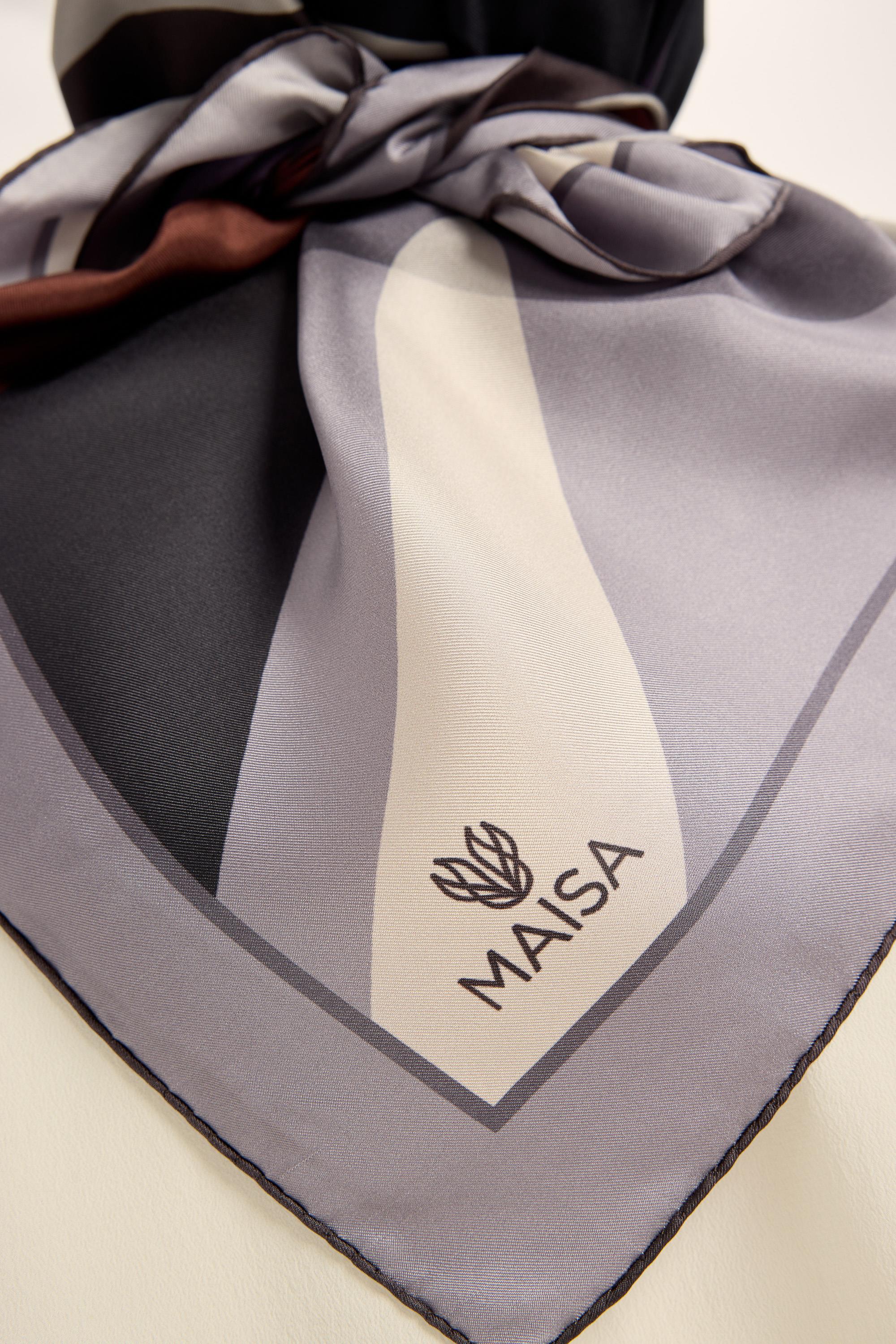 LALE TİVİL İPEK EŞARP 90*90 CM - MOR