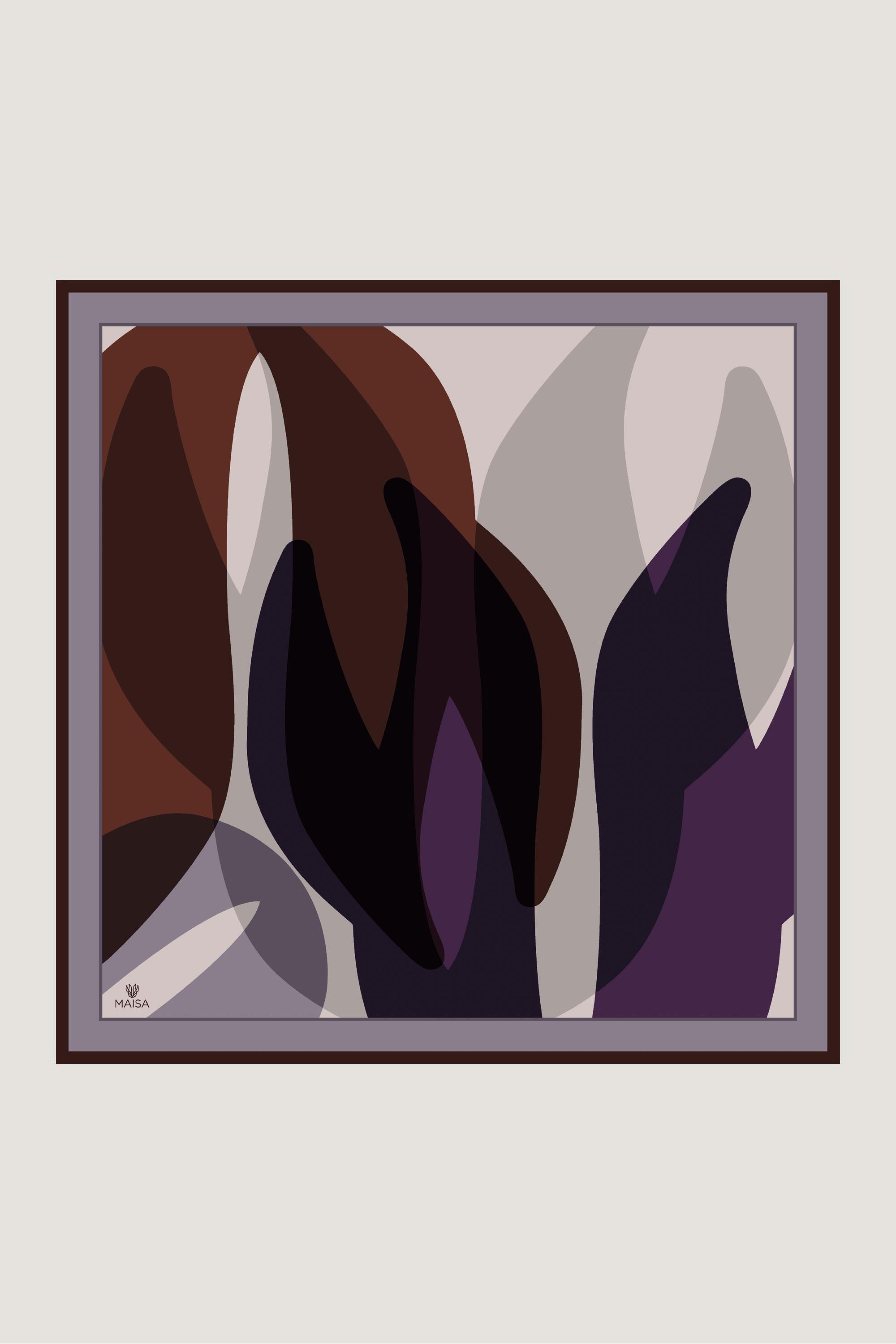 LALE TİVİL İPEK EŞARP 90*90 CM - MOR